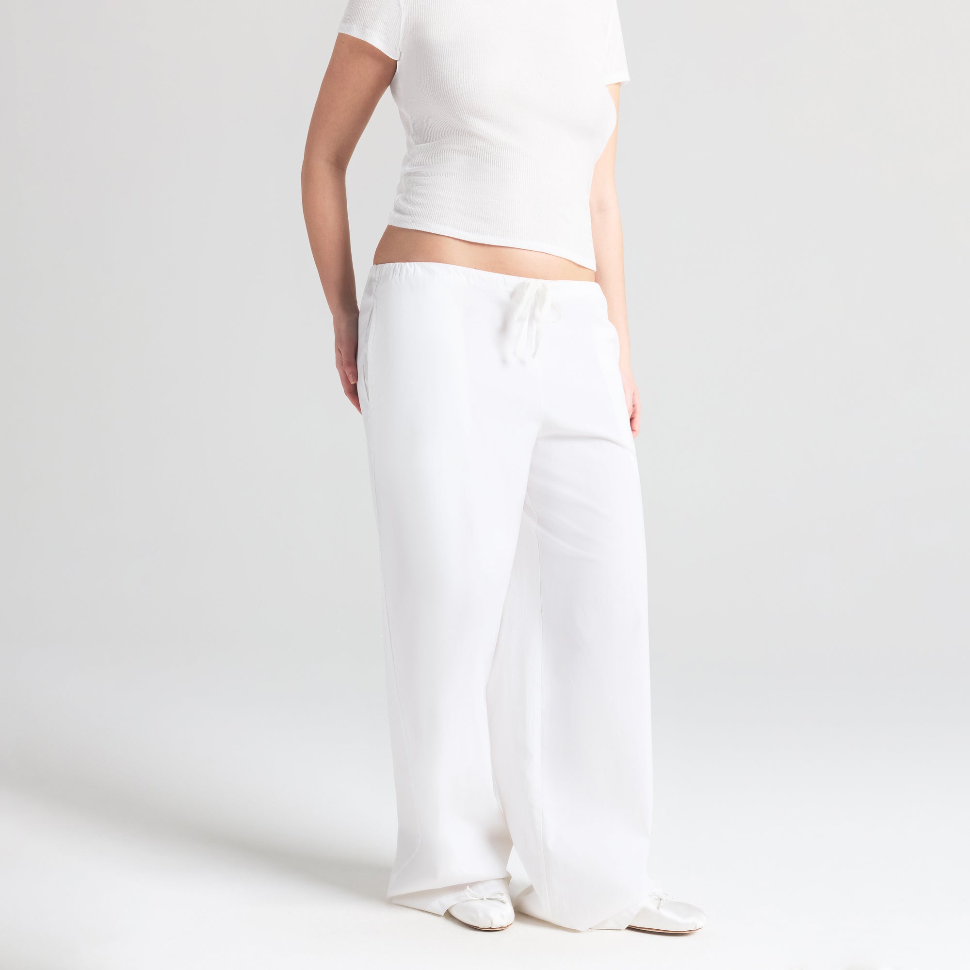 COTTON POPLIN STRAIGHT LEG PANT | SNOW
