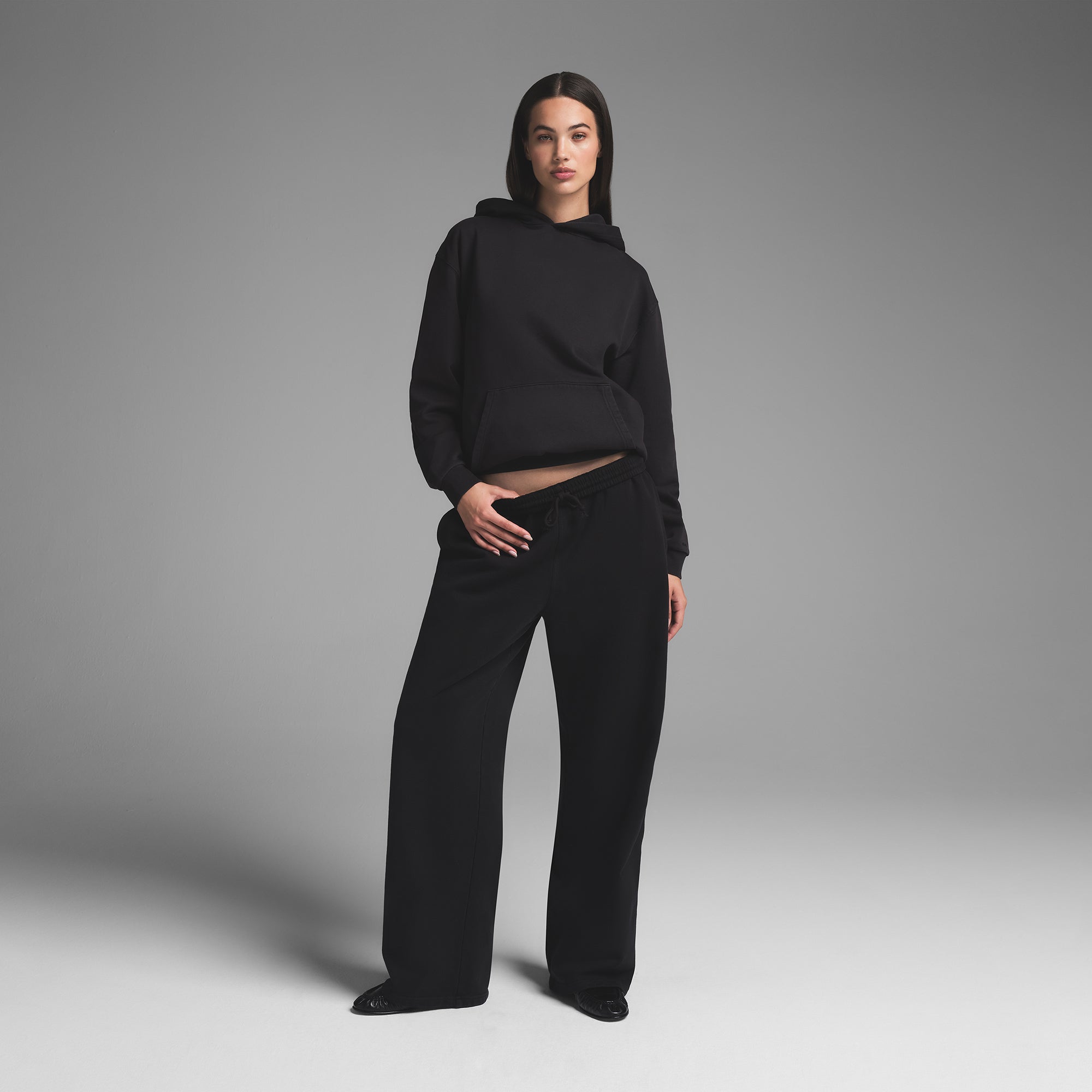 BOYFRIEND FLEECE TRACK JACKET | WASHED ONYX