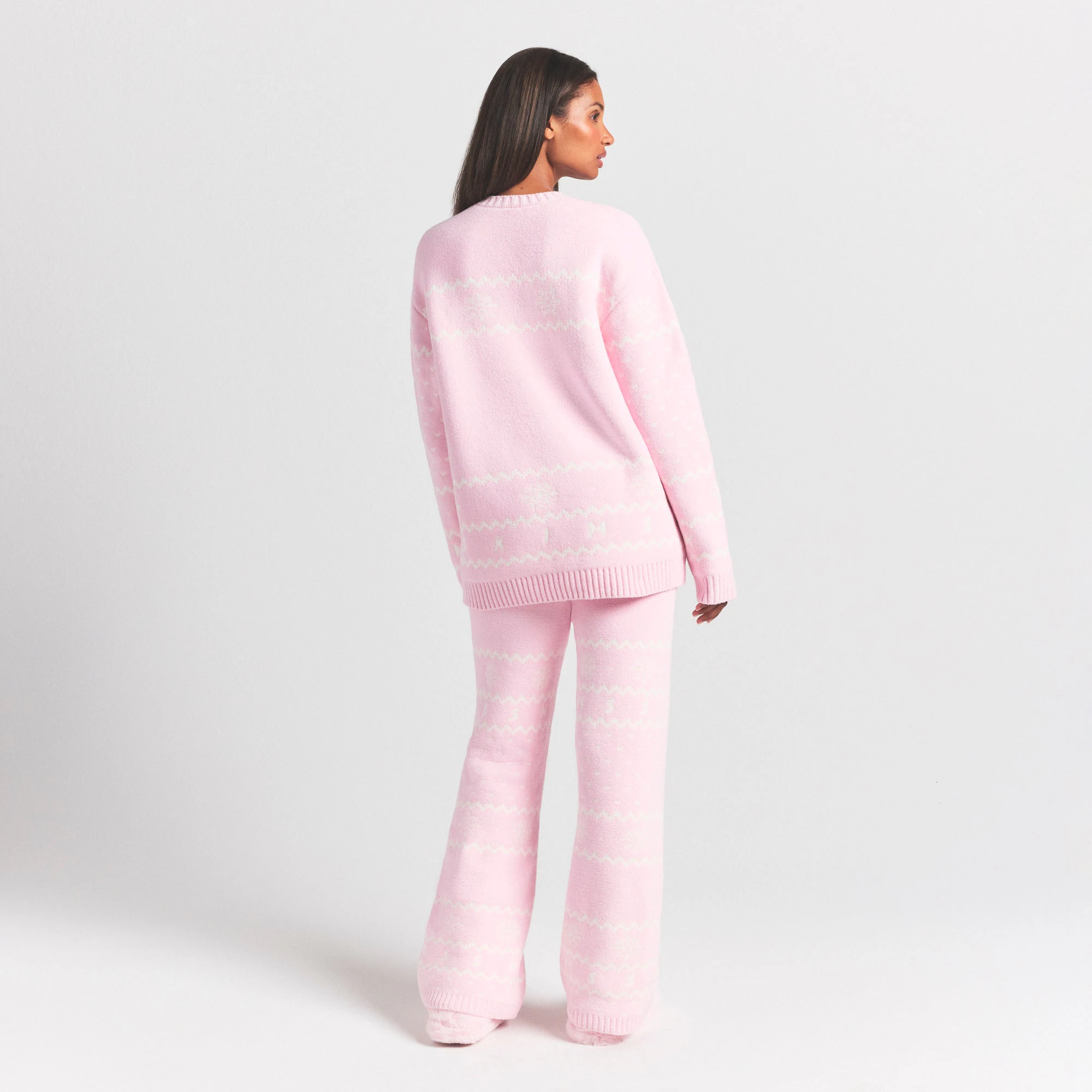 COZY LIGHT PANT | BABY PINK HEART FAIR ISLE | SKIMS COZY LIGHT PANT | BABY PINK HEART FAIR ISLE | SKIMS