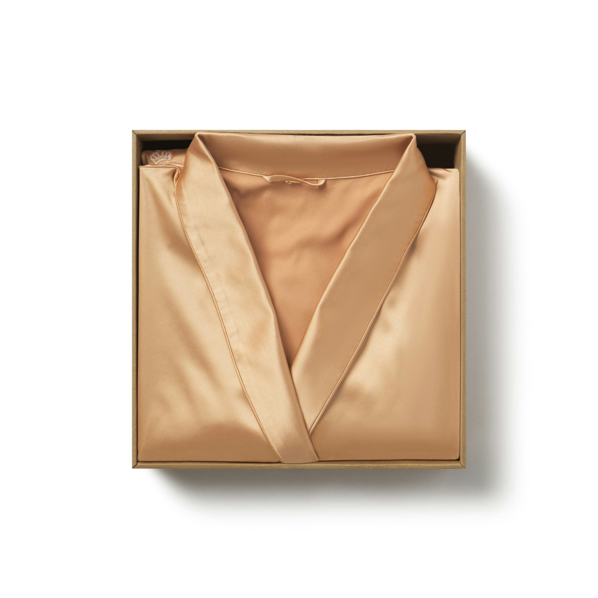 SKIMS HOTEL SHINE ROBE | HONEY  ADDITIONAL FABRIC DETAILS