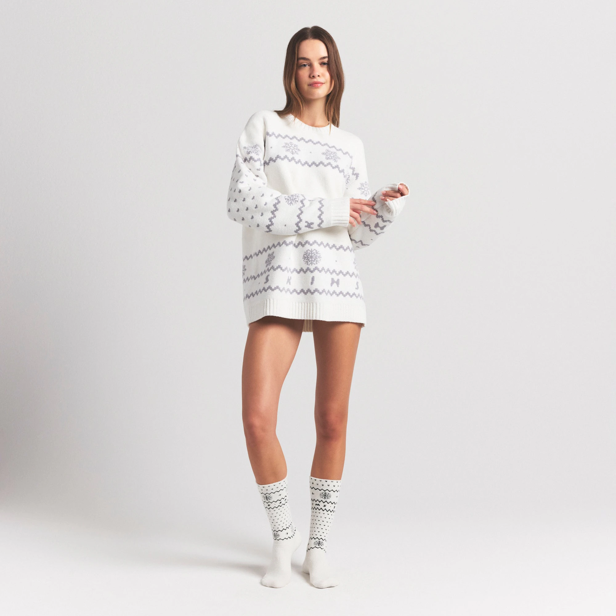 COZY LITE SOCK | MARBLE HEART FAIR ISLE ADDITIONAL FABRIC DETAILS