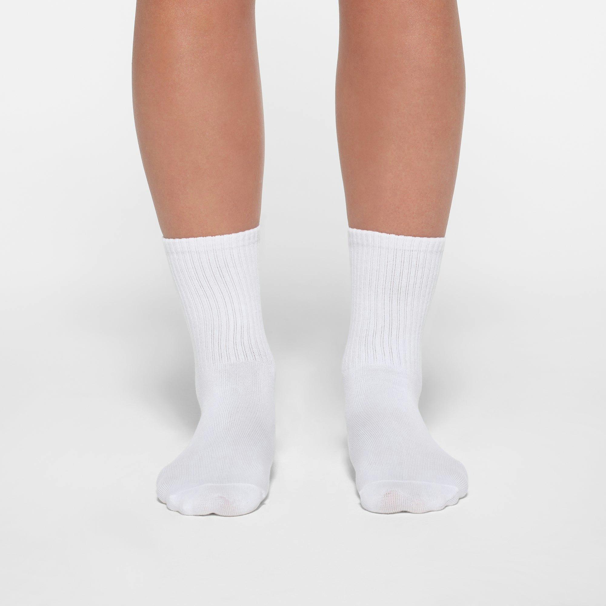 SPORT CREW SOCK 3-PACK | CORE MULTI ON A MODEL FRONT VIEW