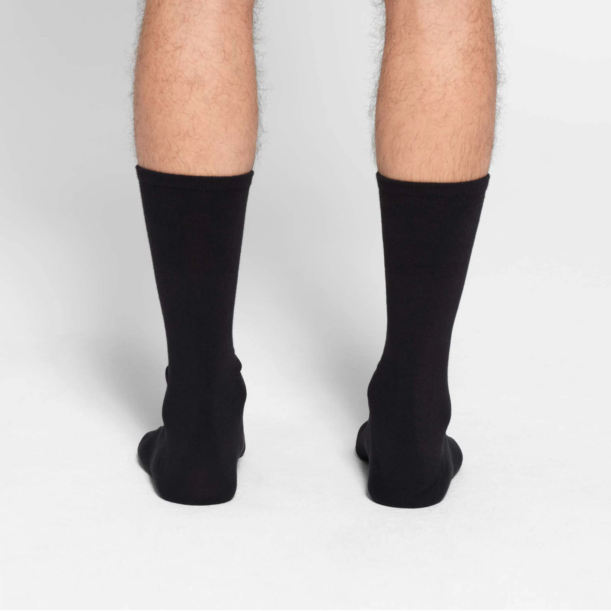 MENS DAY SOCK 3-PACK | OBSIDIAN ON A MODEL BACK VIEW