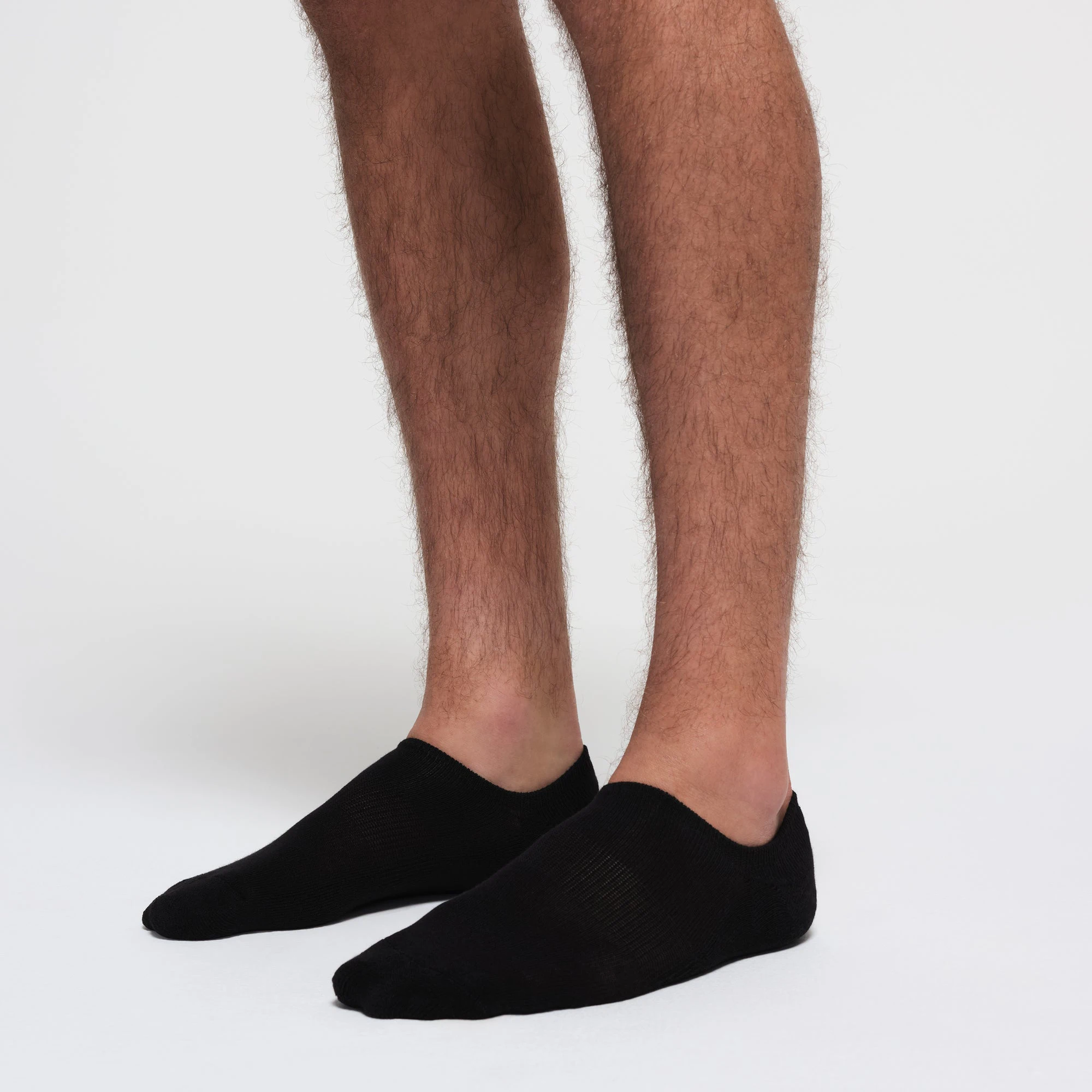 MENS NO SHOW SOCK 3-PACK | ONYX ON A MODEL SIDE VIEW