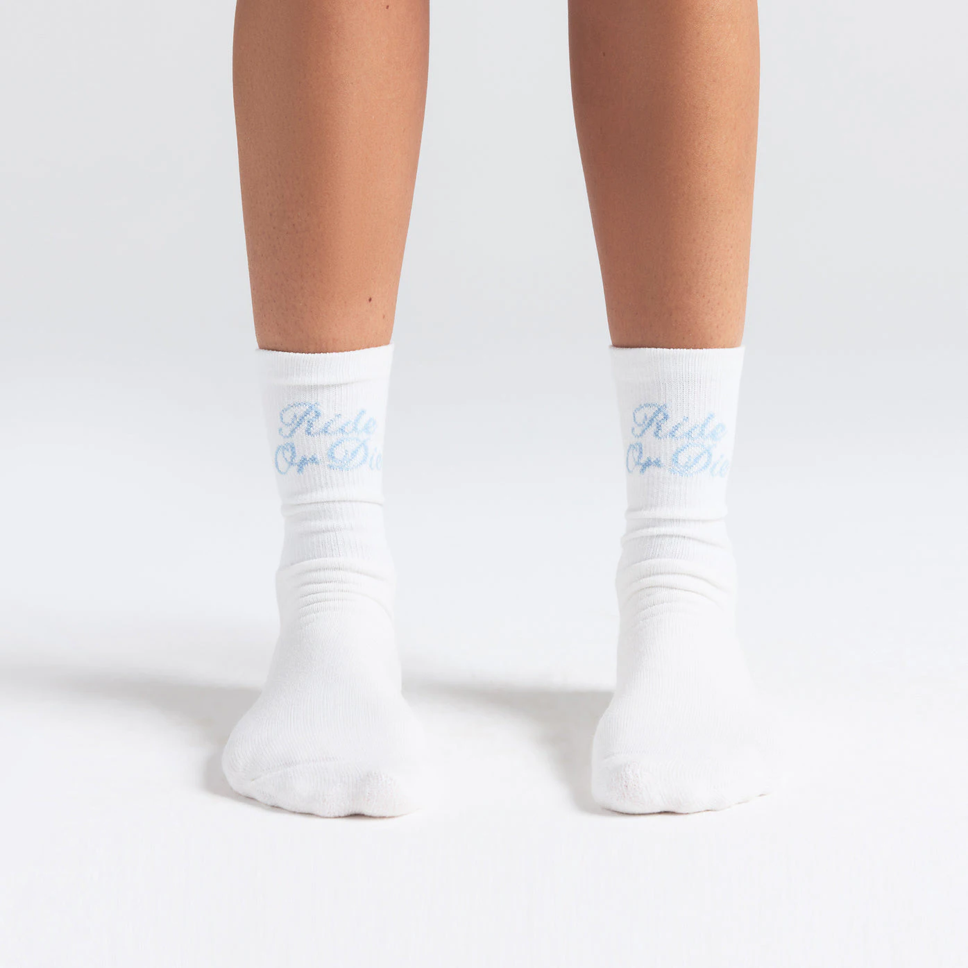WEDDING SOCK 2-PACK | MARBLE AND CLOUD BOW PRINT ON A MODEL SIDE VIEW | FOCUS: 0.0, 1.0, 0.9
