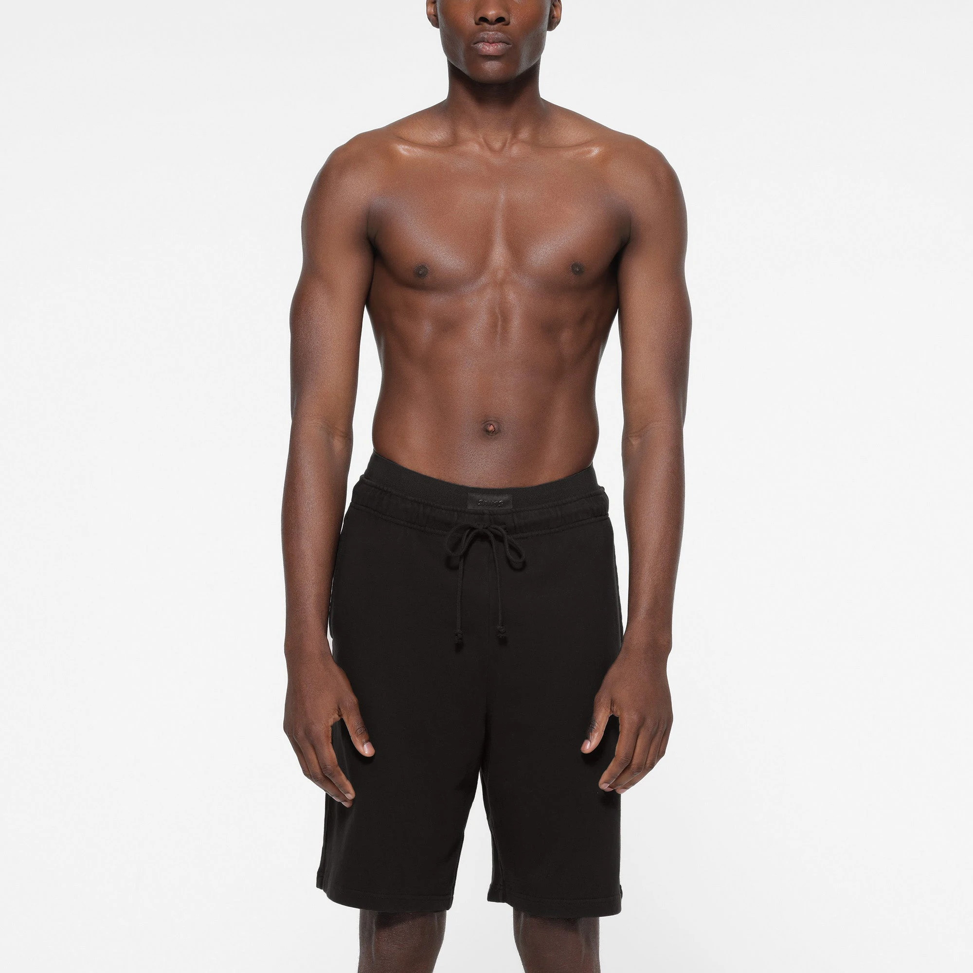 TERRY MENS LONG SHORT | WASHED OBSIDIAN ON A MODEL FRONT VIEW