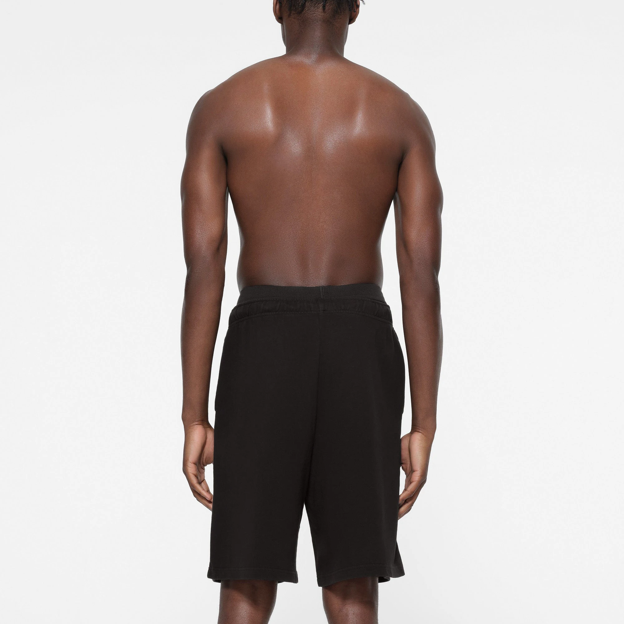 TERRY MENS LONG SHORT | WASHED OBSIDIAN ON A MODEL BACK VIEW