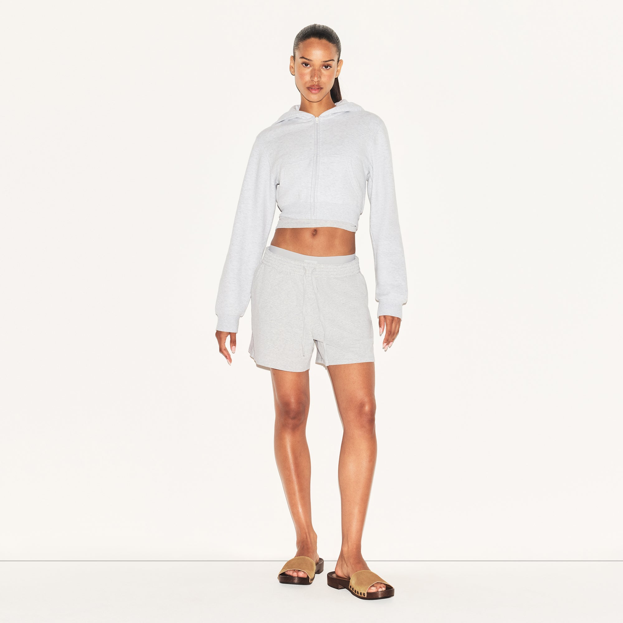 COTTON JERSEY CLASSIC SHORT | LIGHT HEATHER GREY