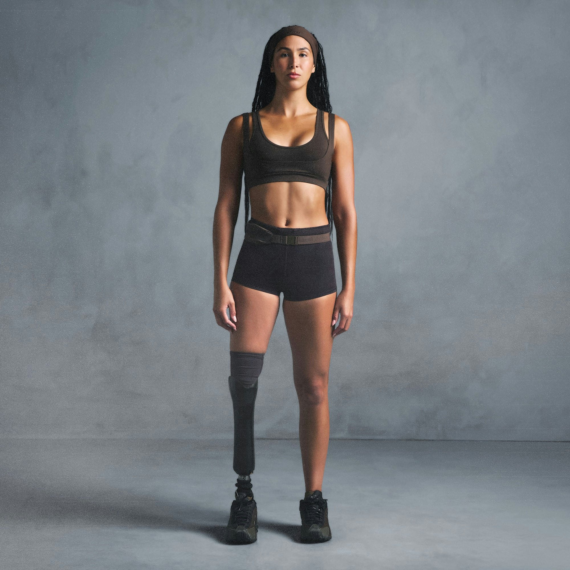 NikeSKIMS SHINE DRAWCORD 2" SHORT | PHOENIX ON A MODEL SIDE VIEW @ | FOCUS: 0.0, 1.0, 0.9