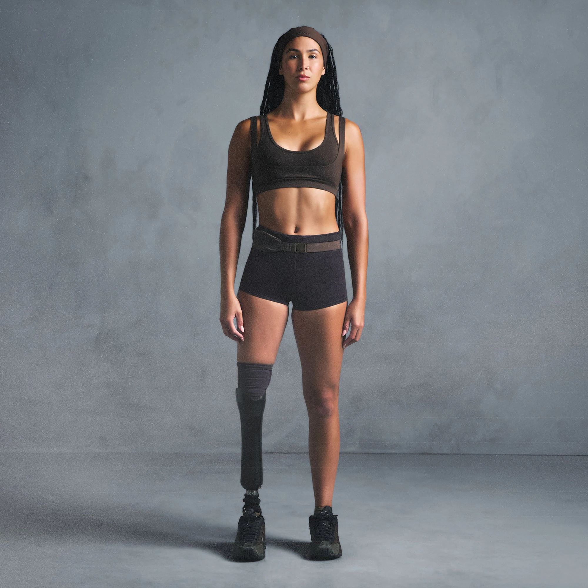 NikeSKIMS SHINE DRAWCORD 2" SHORT | PHOENIX ON A MODEL SIDE VIEW @ | FOCUS: 0.0, 1.0, 0.9