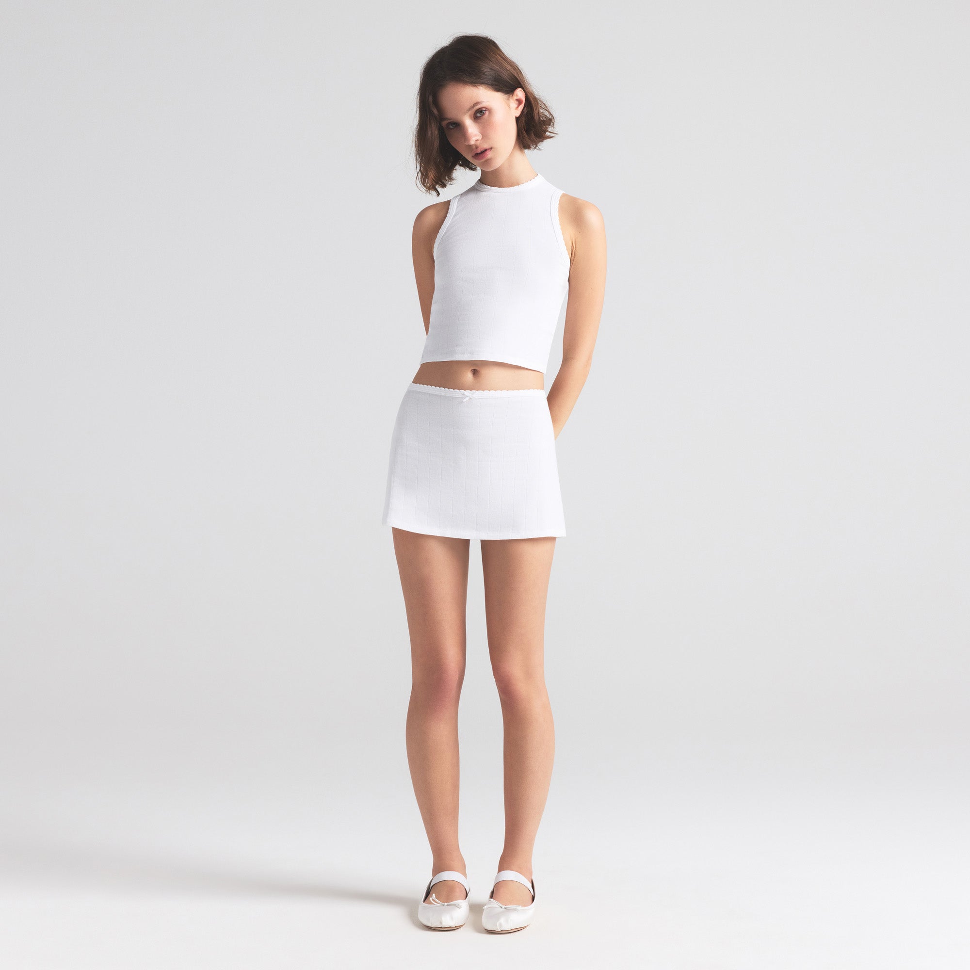 【関税込み】SKIMS ブルー Drop Needle Pointelle ミニスカート Drop Needle Pointelle | SKIMS