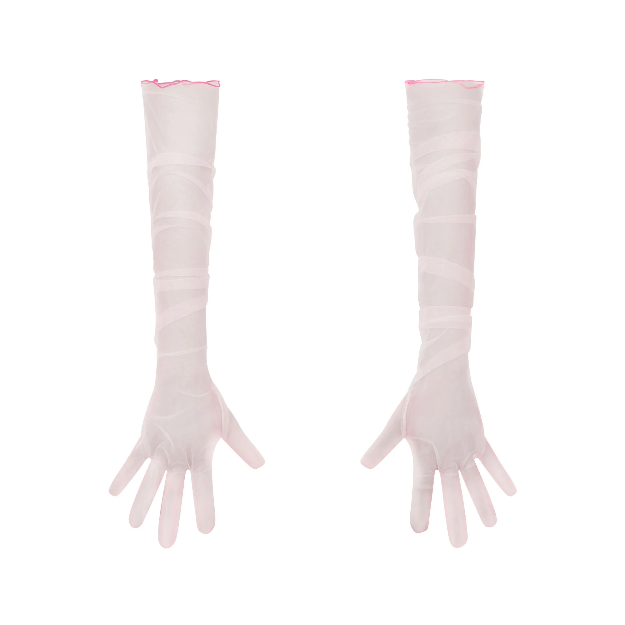 TULLE GLOVES | CHERRY BLOSSOM CONTRAST FLAT ON A WHITE BACKGROUND | FLT