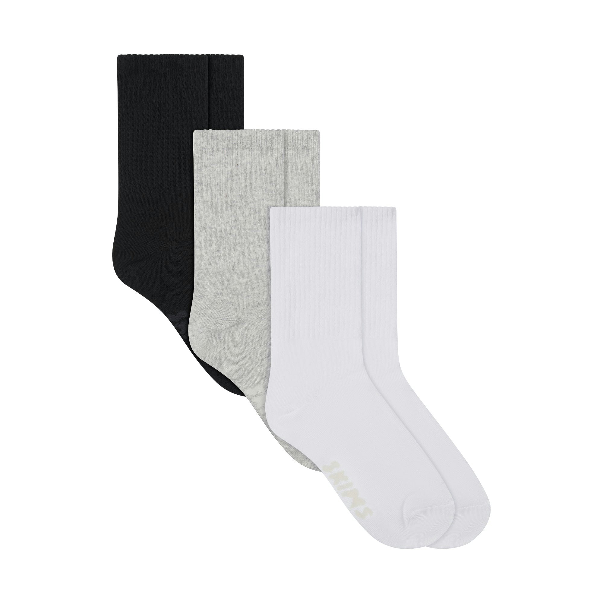 SPORT CREW SOCK 3-PACK | CORE MULTI FLAT ON A WHITE BACKGROUND | FLT