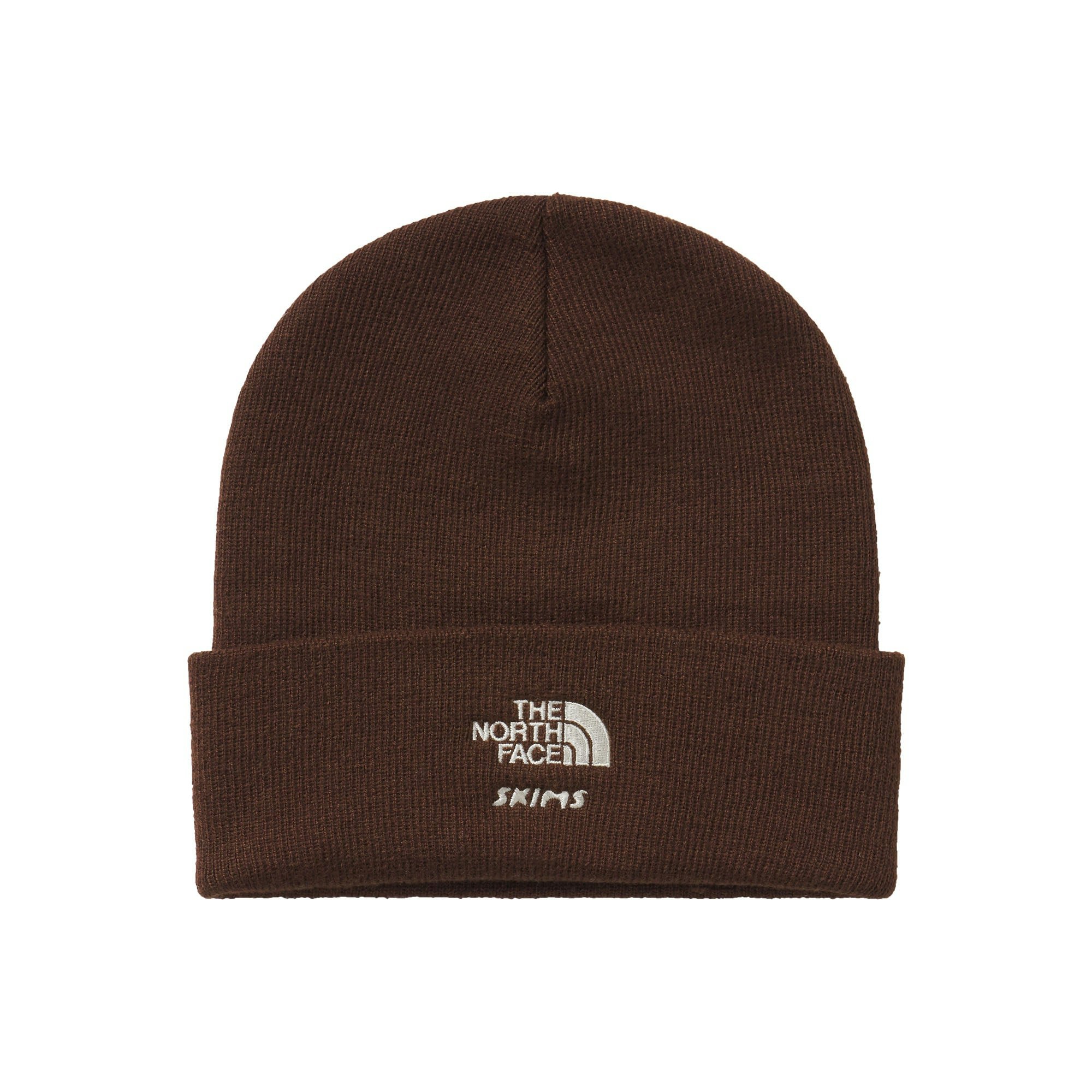 THE NORTH FACE X SKIMS BEANIE | COCOA FLAT ON A WHITE BACKGROUND | FLT