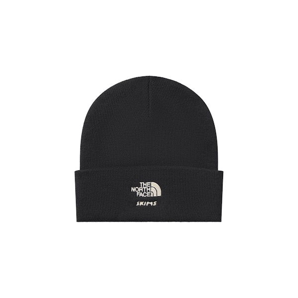 THE NORTH FACE X SKIMS BEANIE | ONYX FLAT ON A WHITE BACKGROUND | FLT