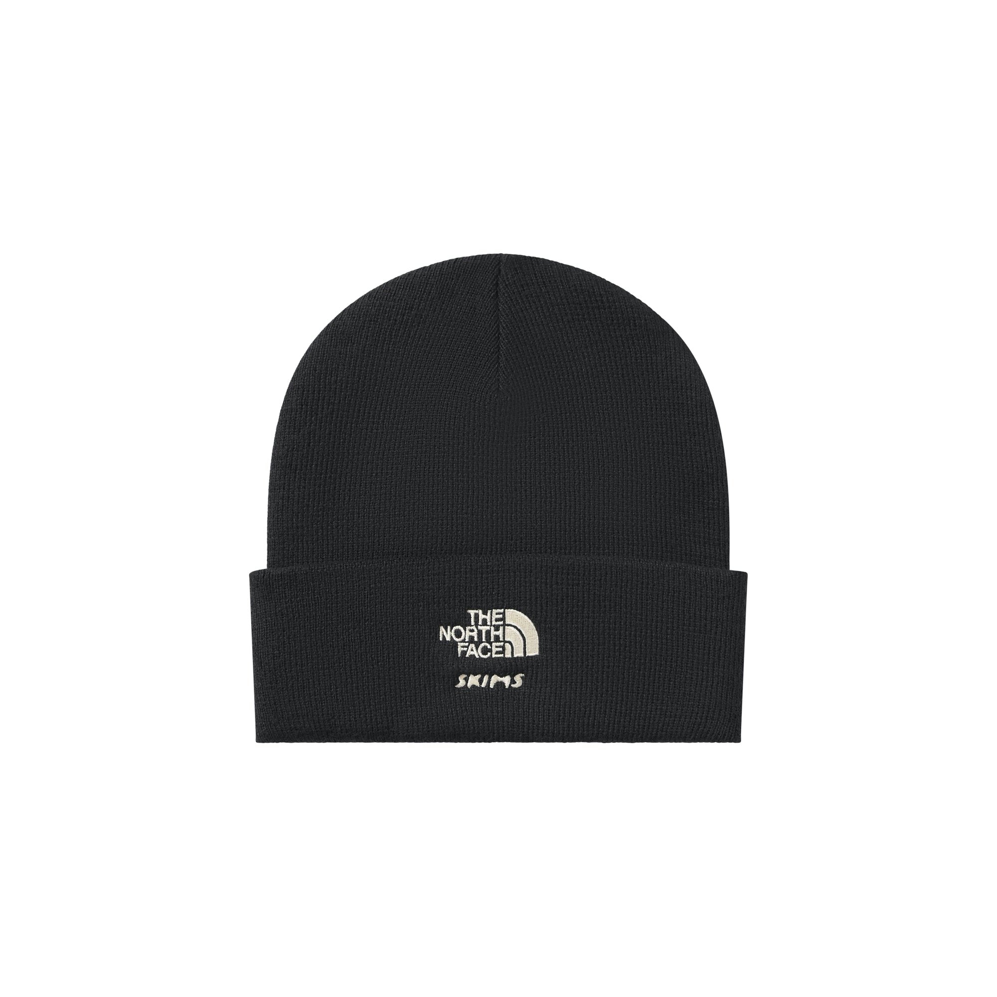 THE NORTH FACE X SKIMS BEANIE | ONYX FLAT ON A WHITE BACKGROUND | FLT