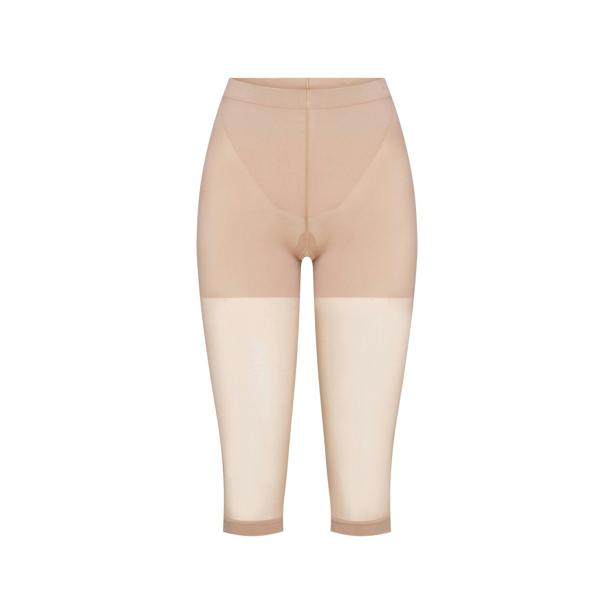 HOSIERY SHAPING CAPRI TIGHTS | CLAY (HOSIERY) FLAT ON A WHITE BACKGROUND | FLT