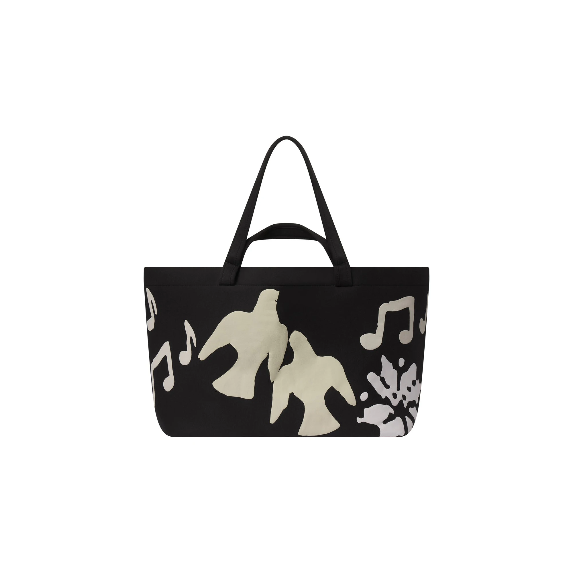 CACTUS PLANT FLEA MARKET X SKIMS COTTON FLEECE JUMBO TOTE | ONYX TEDDY BEAR PRINT FLAT ON A WHITE BACKGROUND