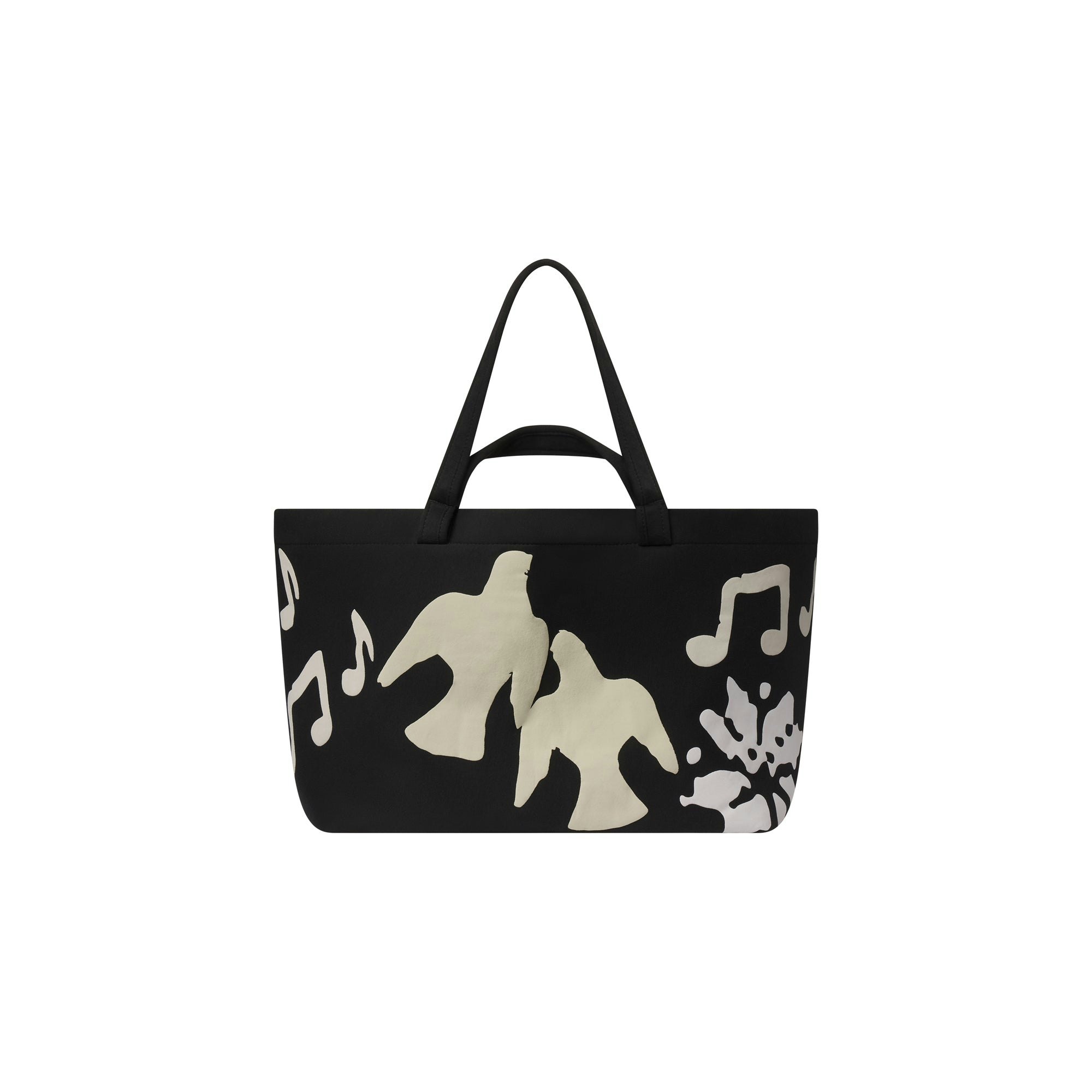 CACTUS PLANT FLEA MARKET X SKIMS COTTON FLEECE JUMBO TOTE | ONYX TEDDY BEAR PRINT FLAT ON A WHITE BACKGROUND