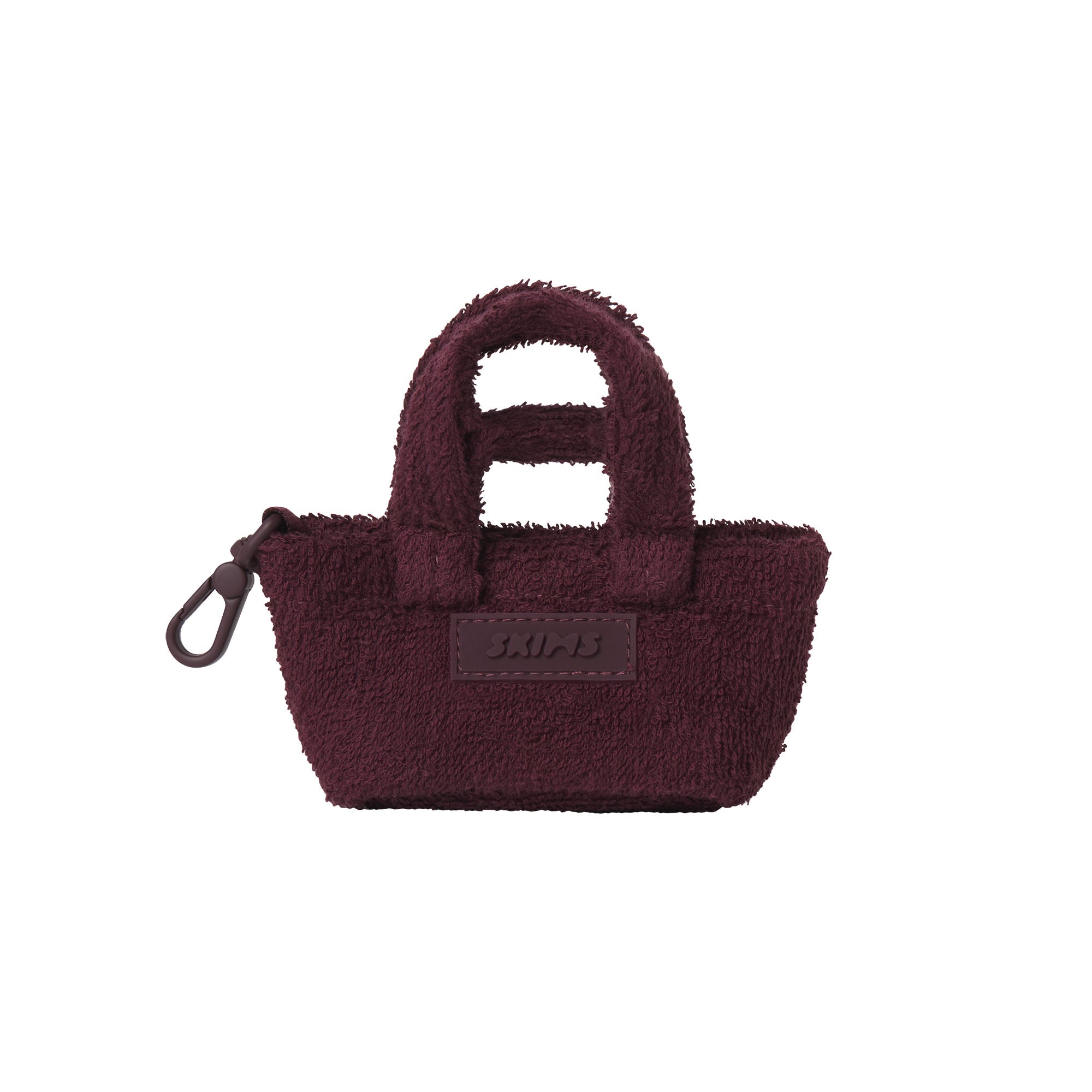 TERRY MICRO MINI TOTE KEYCHAIN | CURRANT FLAT ON A WHITE BACKGROUND | FLT