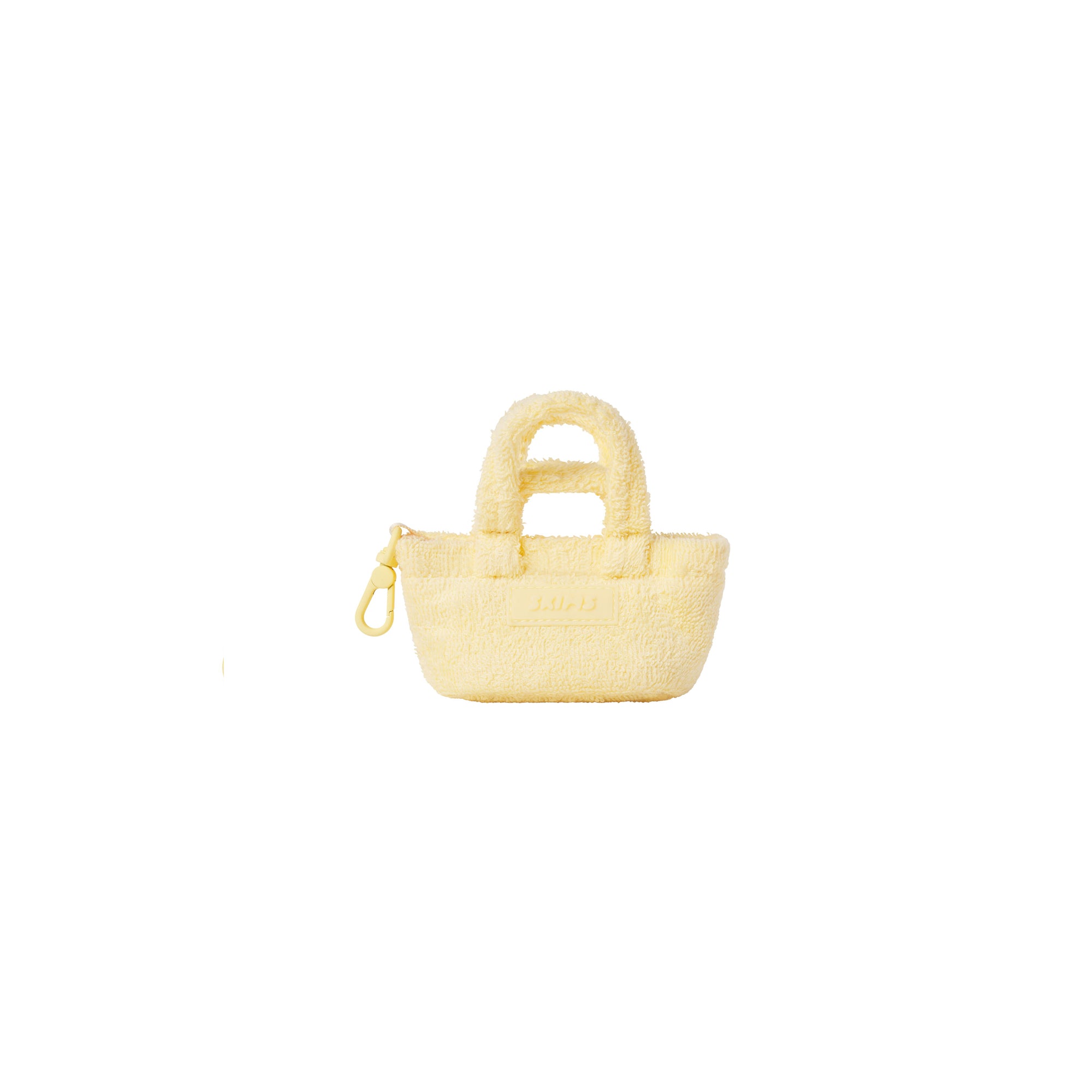 TERRY MICRO TOTE KEYCHAIN | MARZIPAN & LAYS FLAT ON A WHITE BACKGROUND | FLT 