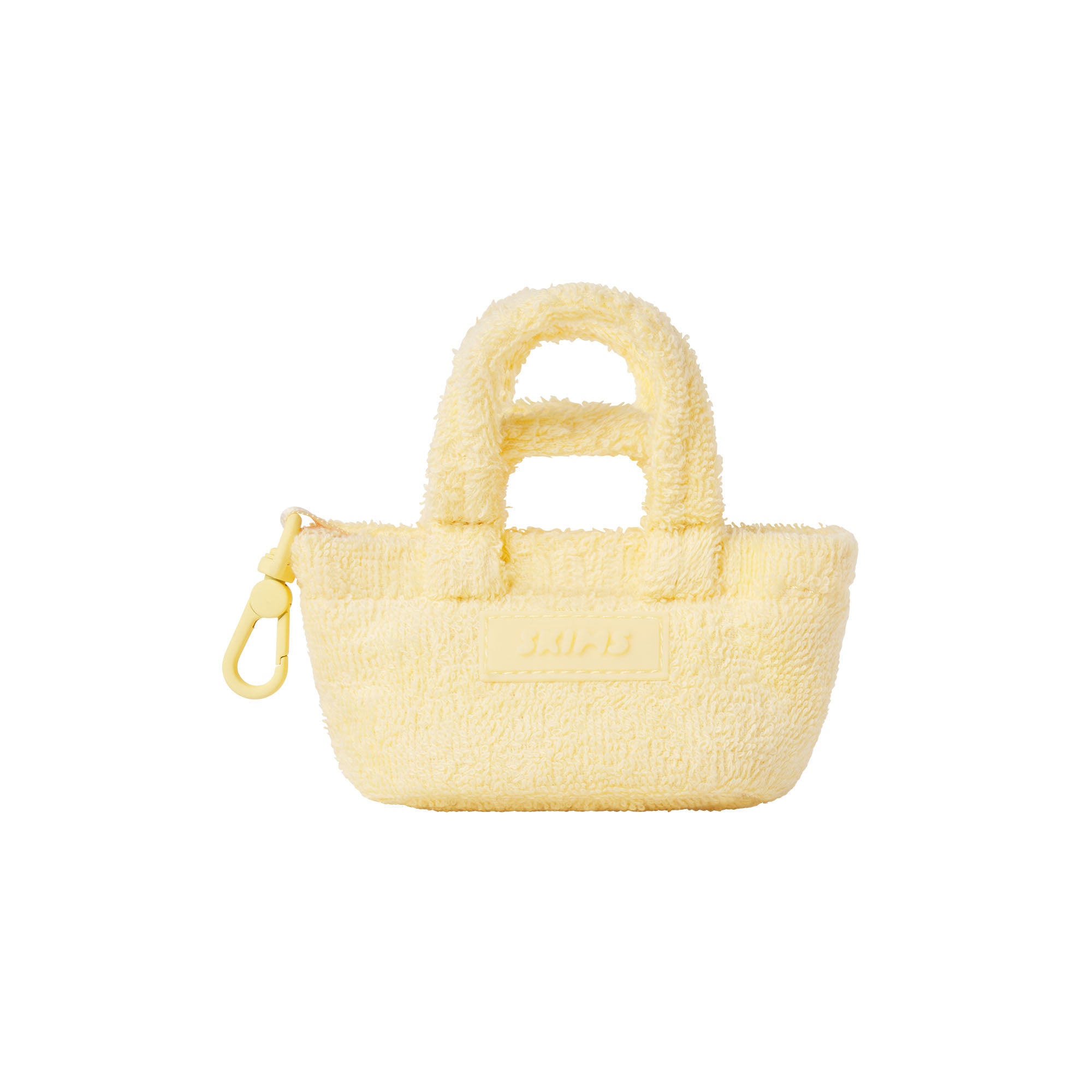 TERRY MICRO TOTE KEYCHAIN | MARZIPAN & LAYS FLAT ON A WHITE BACKGROUND
