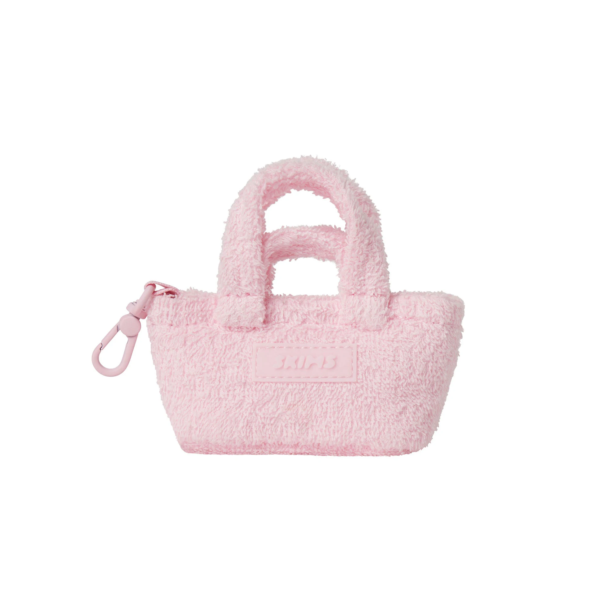 TERRY MICRO MINI TOTE KEYCHAIN | PEONY FLAT ON A WHITE BACKGROUND | FLT