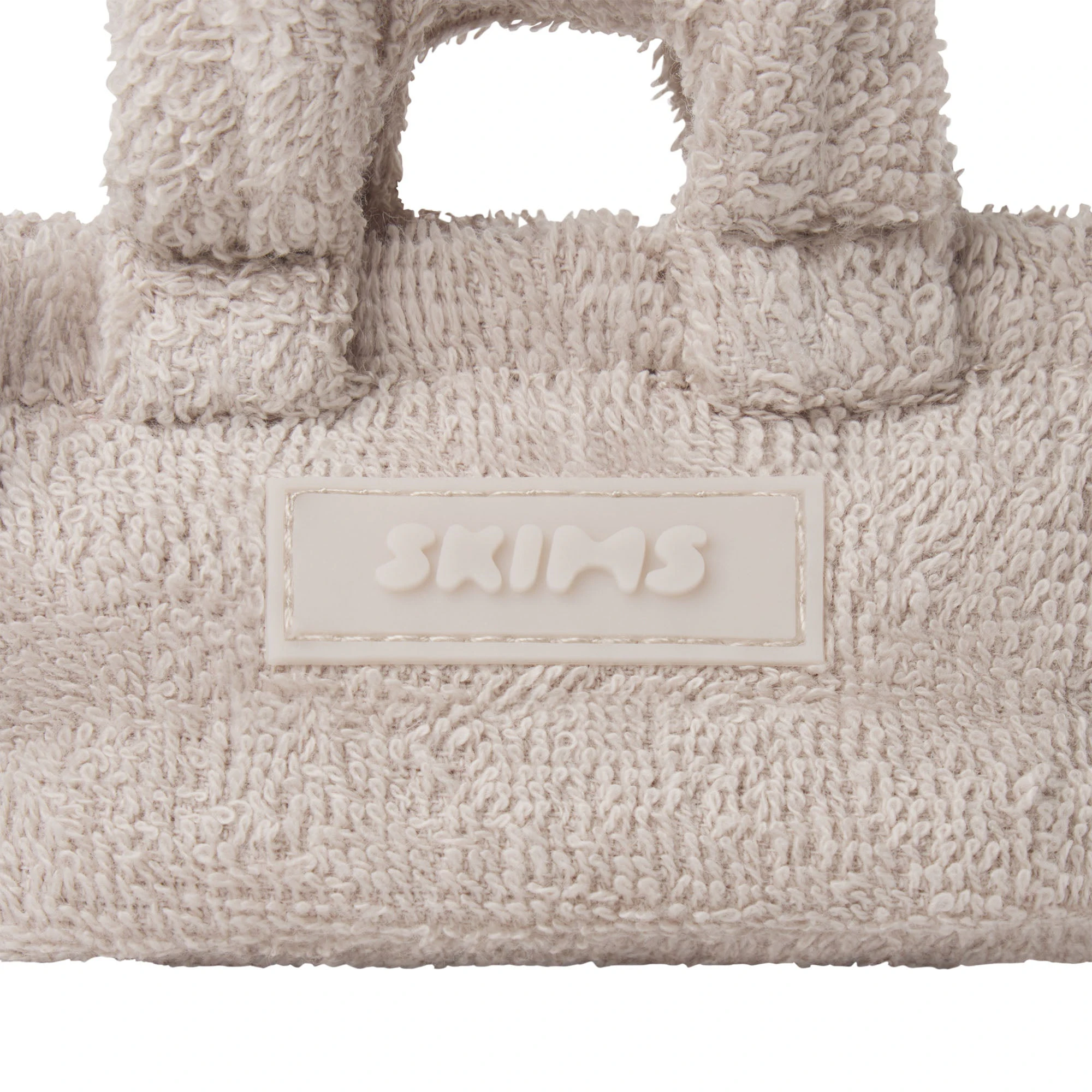 TERRY MICRO TOTE KEYCHAIN | STONE ADDITIONAL FABRIC DETAILS