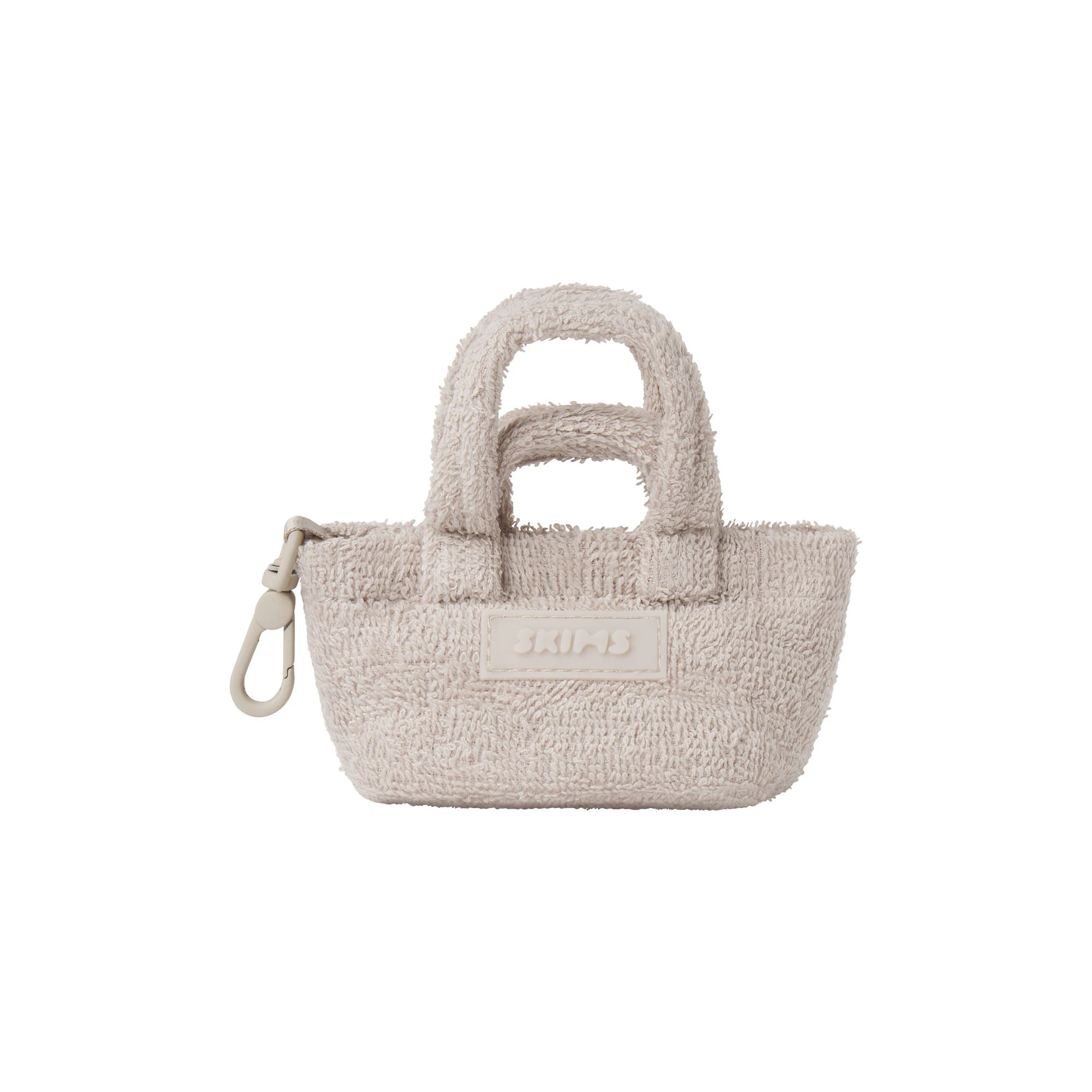 TERRY MICRO TOTE KEYCHAIN | STONE & LAYS FLAT ON A WHITE BACKGROUND | FLT