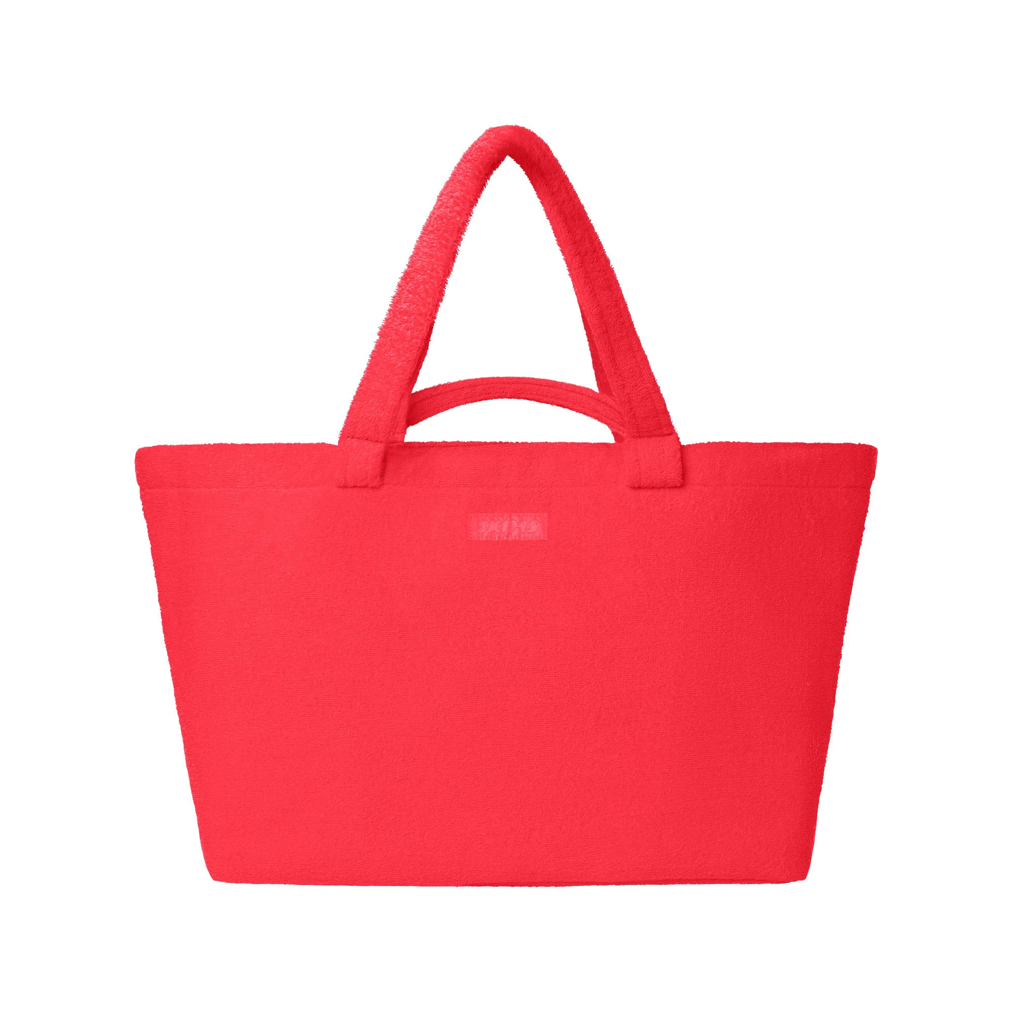 TERRY JUMBO TOTE | CARMINE FLAT ON A WHITE BACKGROUND | FLT