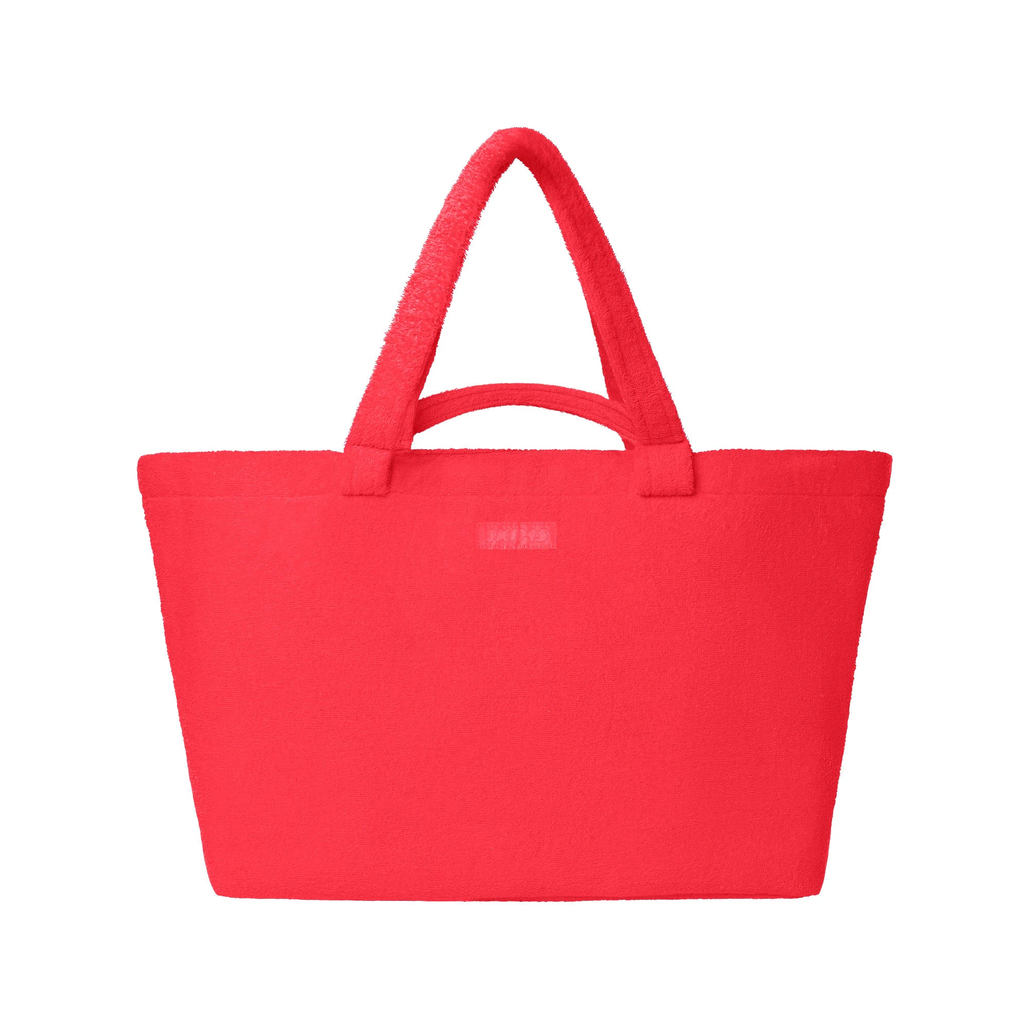 TERRY JUMBO TOTE | CARMINE FLAT ON A WHITE BACKGROUND | FLT