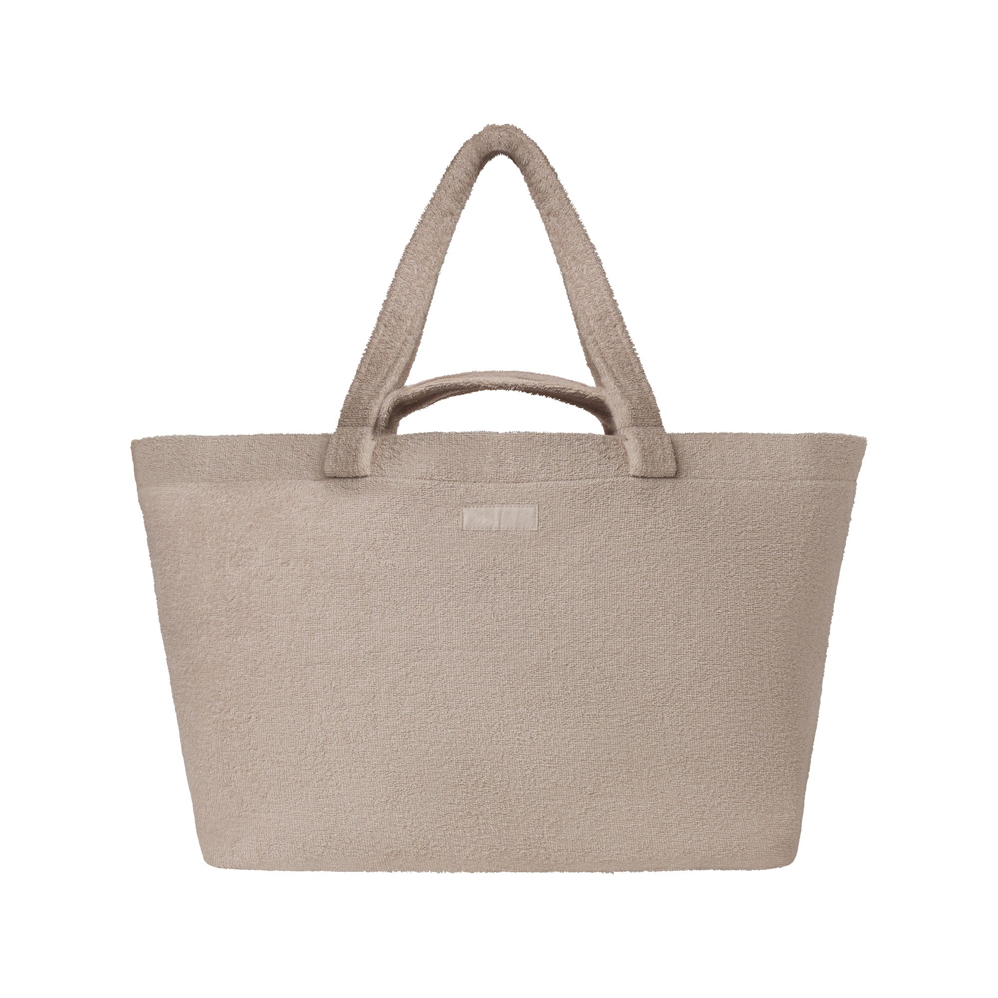 TERRY COVER UPS JUMBO BEACH TOTE | STONE FLAT ON A WHITE BACKGROUND | FLT