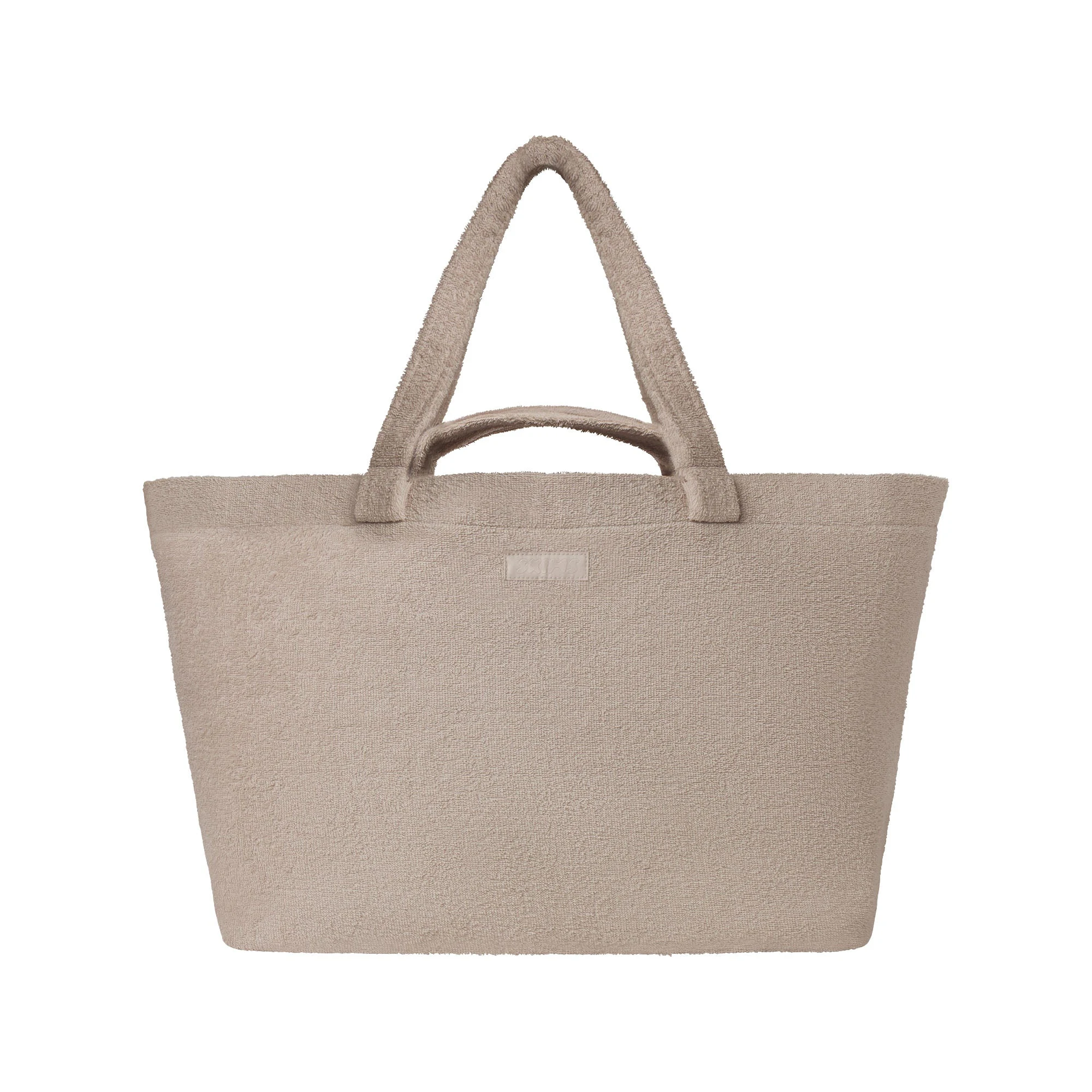 TERRY COVER UPS JUMBO BEACH TOTE | STONE FLAT ON A WHITE BACKGROUND | FLT