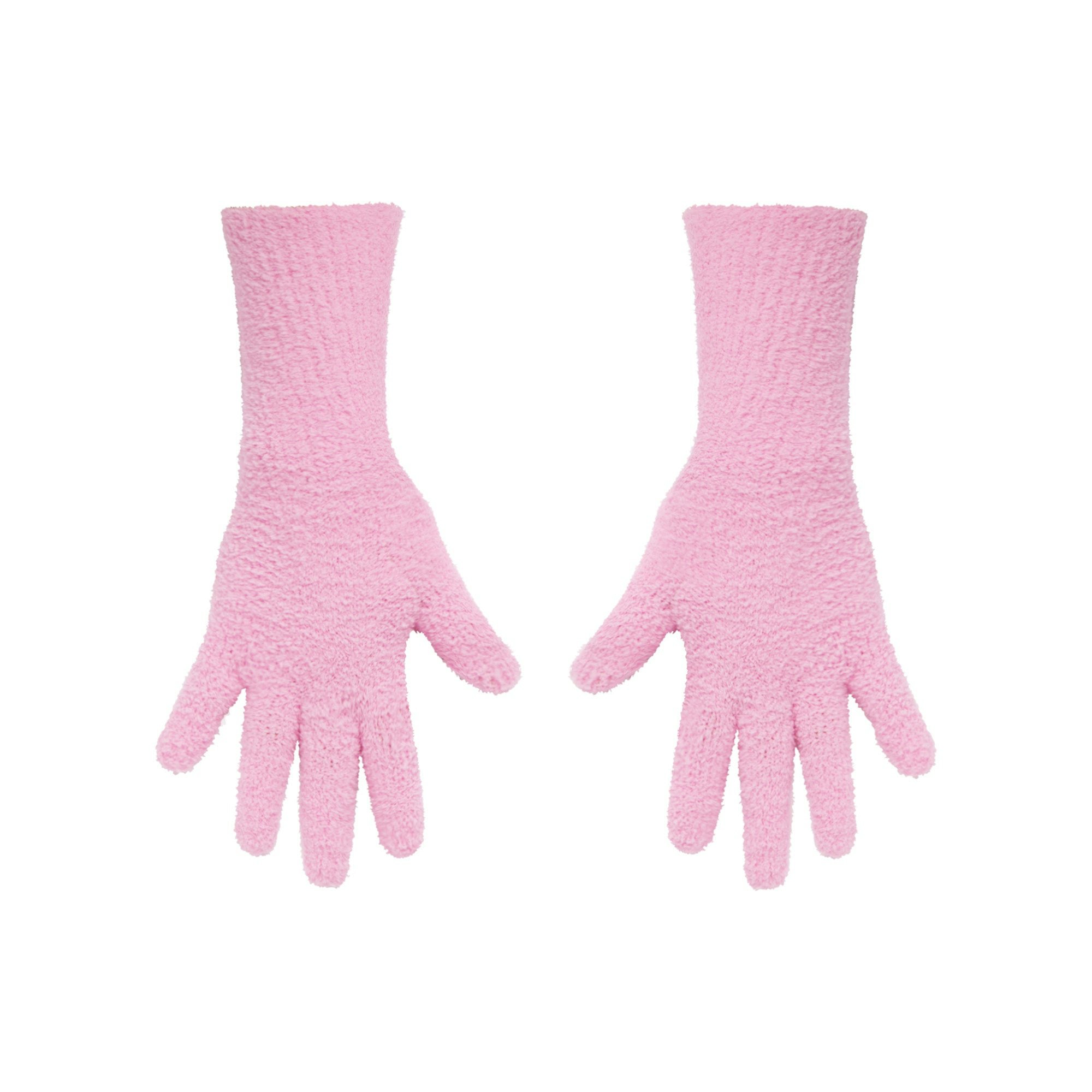 COZY KNIT GLOVES | BUBBLE GUM (GLOVES) FLAT ON A WHITE BACKGROUND | FLT