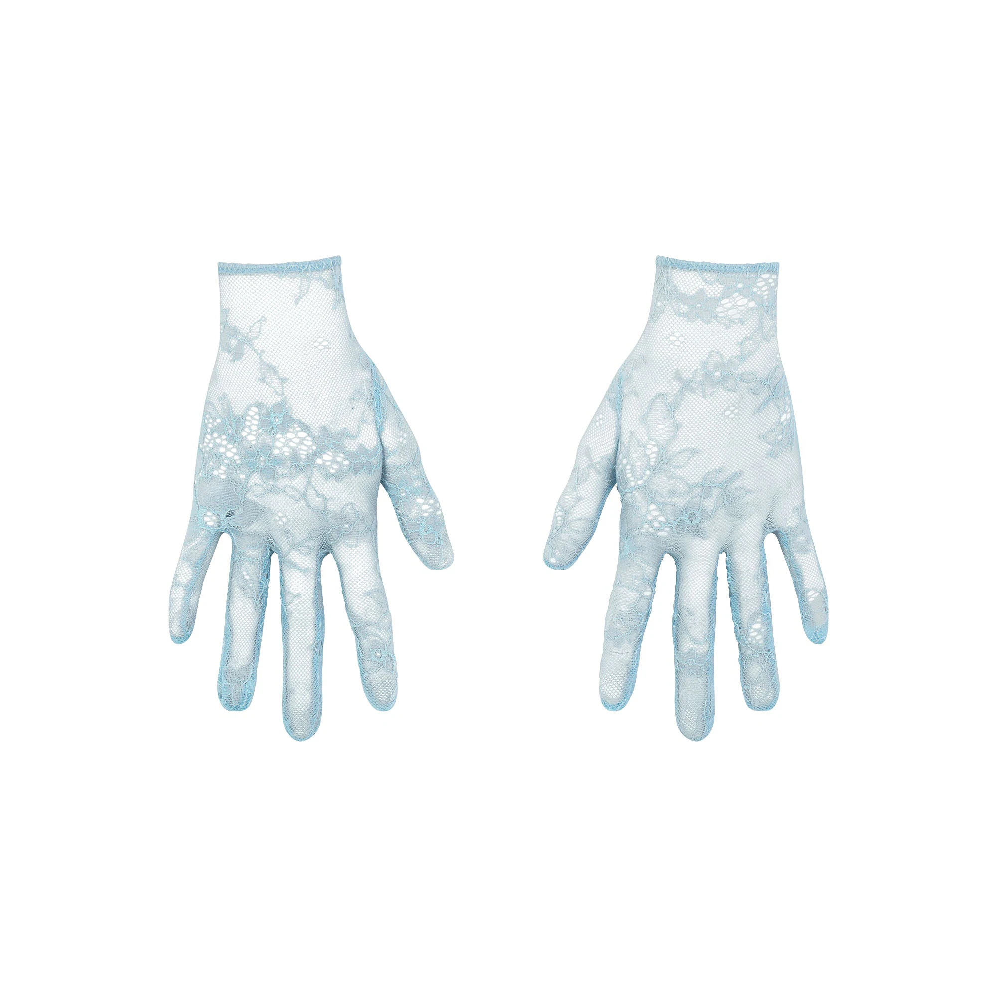 ULTRA FINE LACE GLOVES | DENIM (GLOVES, ACCESSORIES) LAYS FLAT ON A WHITE BACKGROUND | FLT