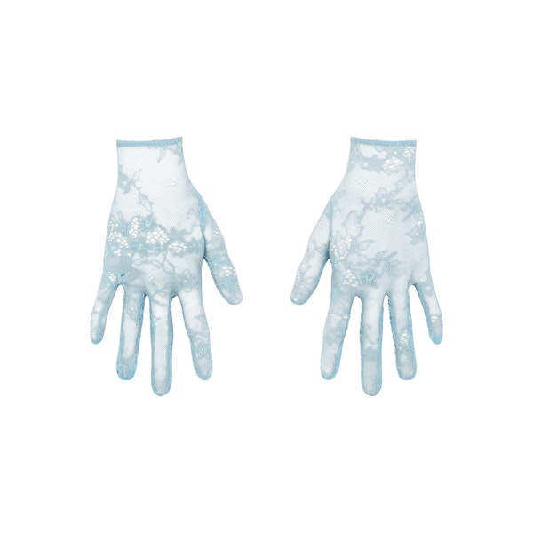 ULTRA FINE LACE GLOVES | DENIM (GLOVES, ACCESSORIES) LAYS FLAT ON A WHITE BACKGROUND | FLT