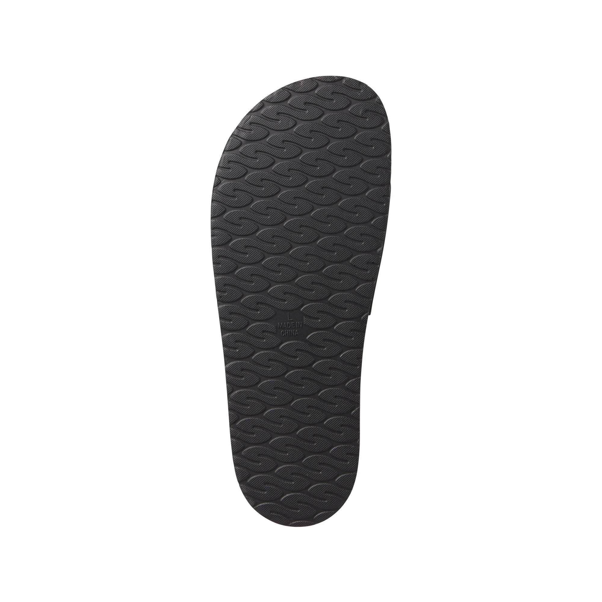 SKIMS ACCESSORIES MENS POOL SLIDE | ONYX FLAT ON A WHITE BACKGROUND | FLT
