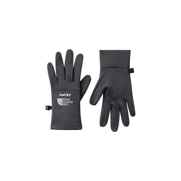 THE NORTH FACE X SKIMS GLOVES | GUNMETAL FLAT ON A WHITE BACKGROUND | FLT