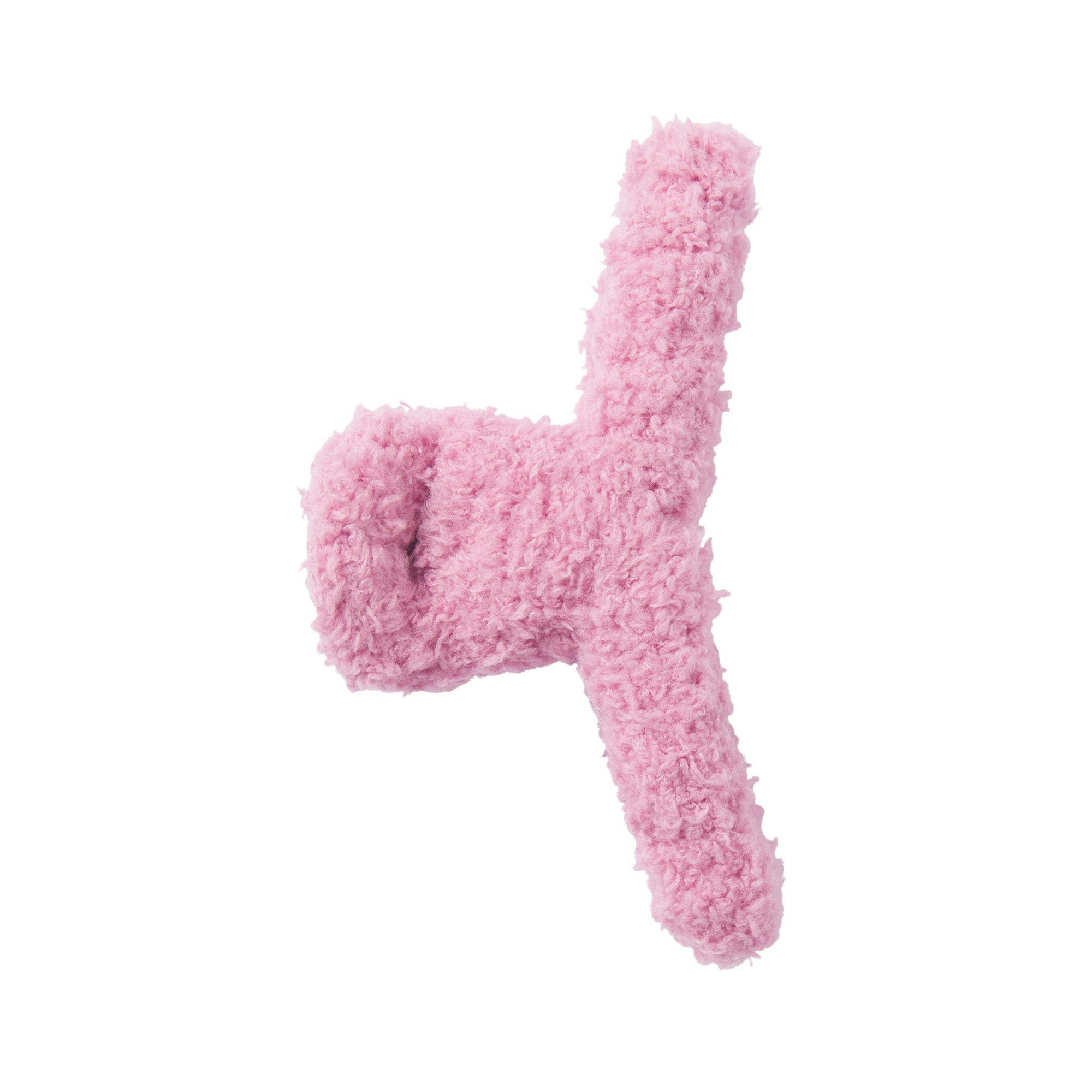 COZY KNIT JUMBO CLAW CLIP | BUBBLE GUM (HAIR ACCESSORIES) FLAT ON A WHITE BACKGROUND | FLT