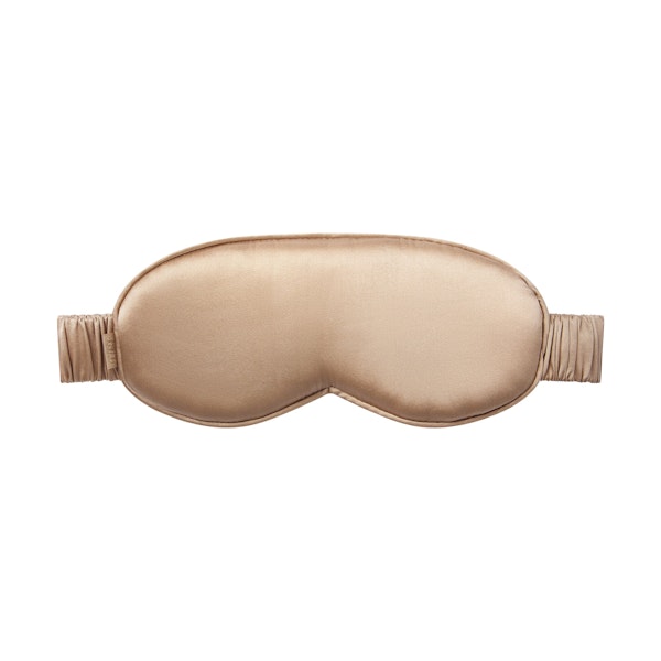 SILK EYE MASK | HONEY ON A MODEL FRONT VIEW