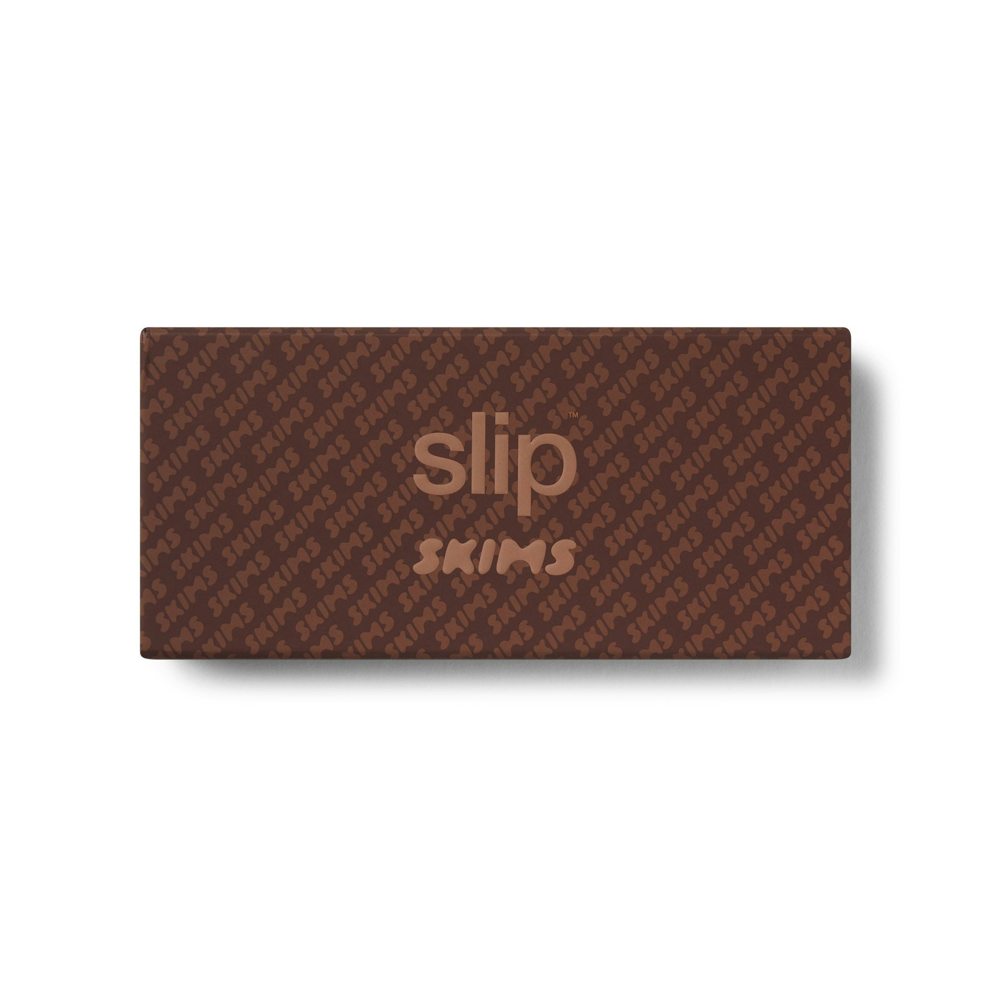 SLIP X SKIMS PURE SILK CONTOUR SLEEP MASK | COCOA FLAT ON A WHITE BACKGROUND | FLT