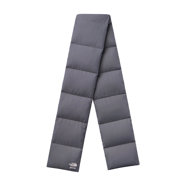 THE NORTH FACE X SKIMS NUPTSE SCARF | GUNMETAL FLAT ON A WHITE BACKGROUND | FLT