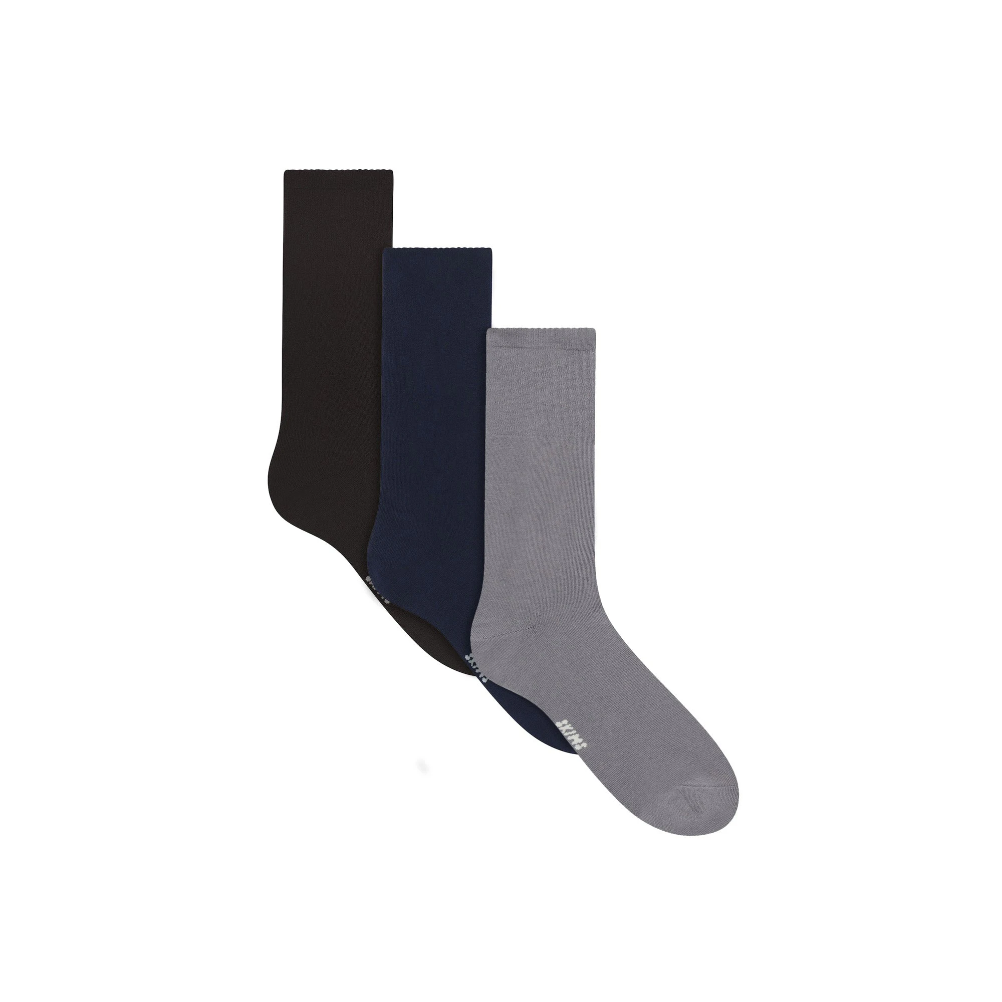 MENS DAY SOCK 3-PACK | GUNMETAL NAVY MULTI FLAT ON A WHITE BACKGROUND | FLT