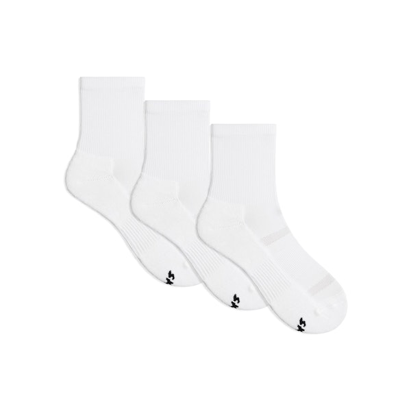 COMFORT 3/4 SOCK 3-PACK | SNOW FLAT ON A WHITE BACKGROUND | FLT | FOCUS: 0.9, 0.1, 0.7