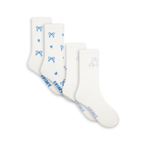 WEDDING SOCK 2-PACK | MARBLE AND CLOUD BOW PRINT FLAT ON A WHITE BACKGROUND | FLT
