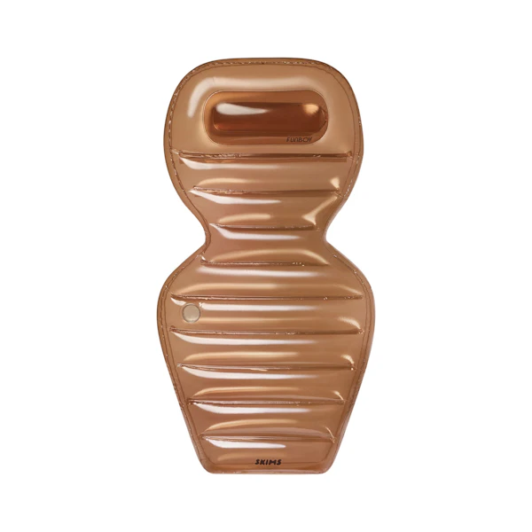 FUNBOY X SKIMS LOUNGE POOL FLOAT | SIENNA LAYS FLAT ON A WHITE BACKGROUND | FLT