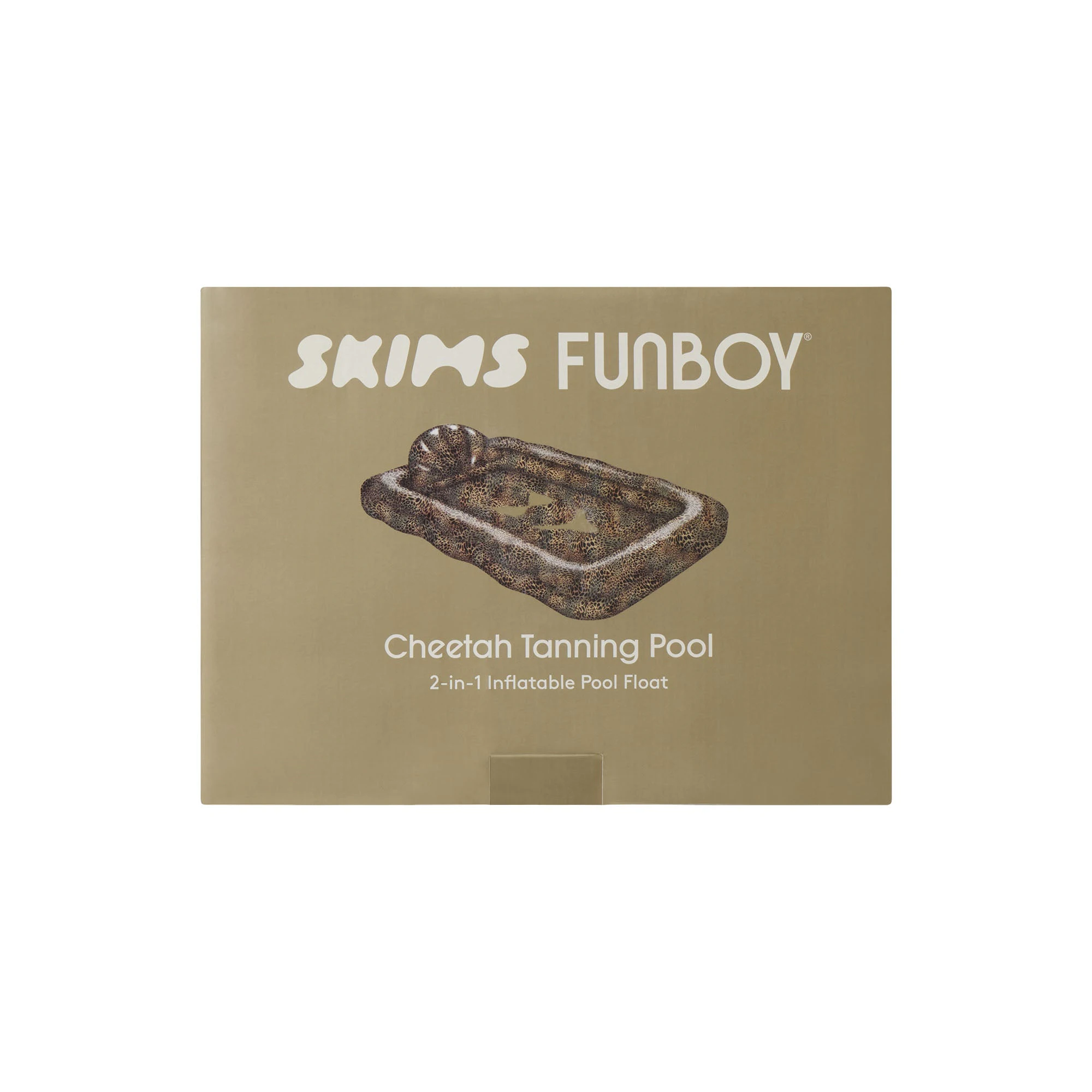 FUNBOY X SKIMS TANNING POOL LOUNGER | CHEETAH SKIN PRINT ADDITIONAL FABRIC DETAILS