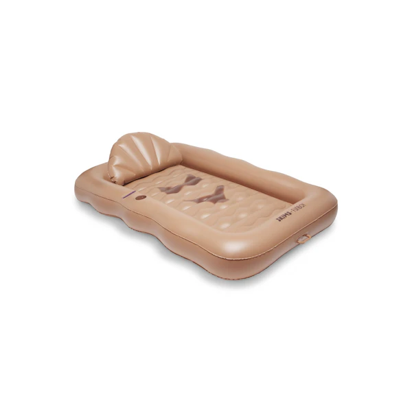 FUNBOY X SKIMS TANNING POOL LOUNGER | SIENNA LAYS FLAT ON A WHITE BACKGROUND | FLT