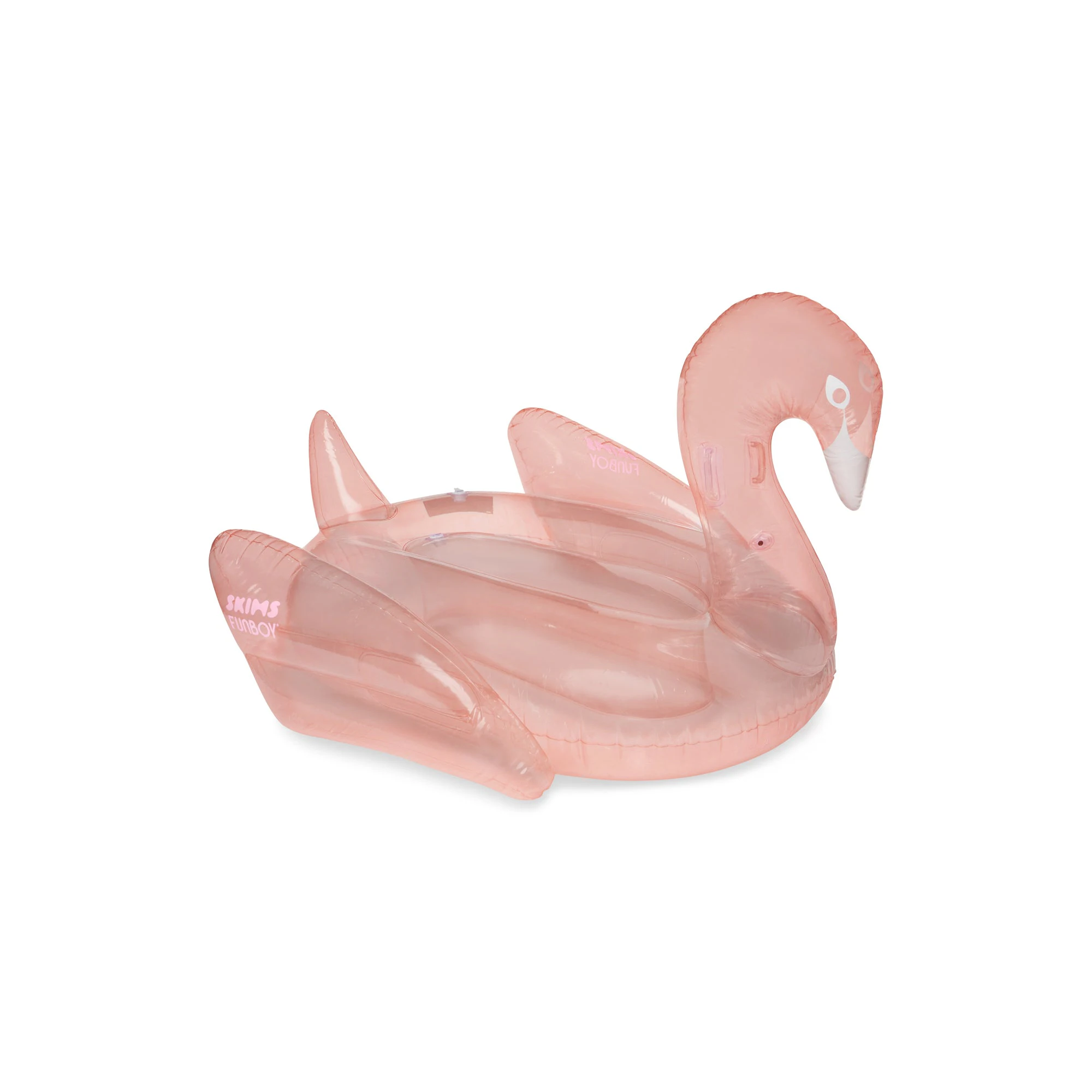 FUNBOY X SKIMS SWAN POOL FLOAT | CHERRY BLOSSOM LAYS FLAT ON A WHITE BACKGROUND | FLT