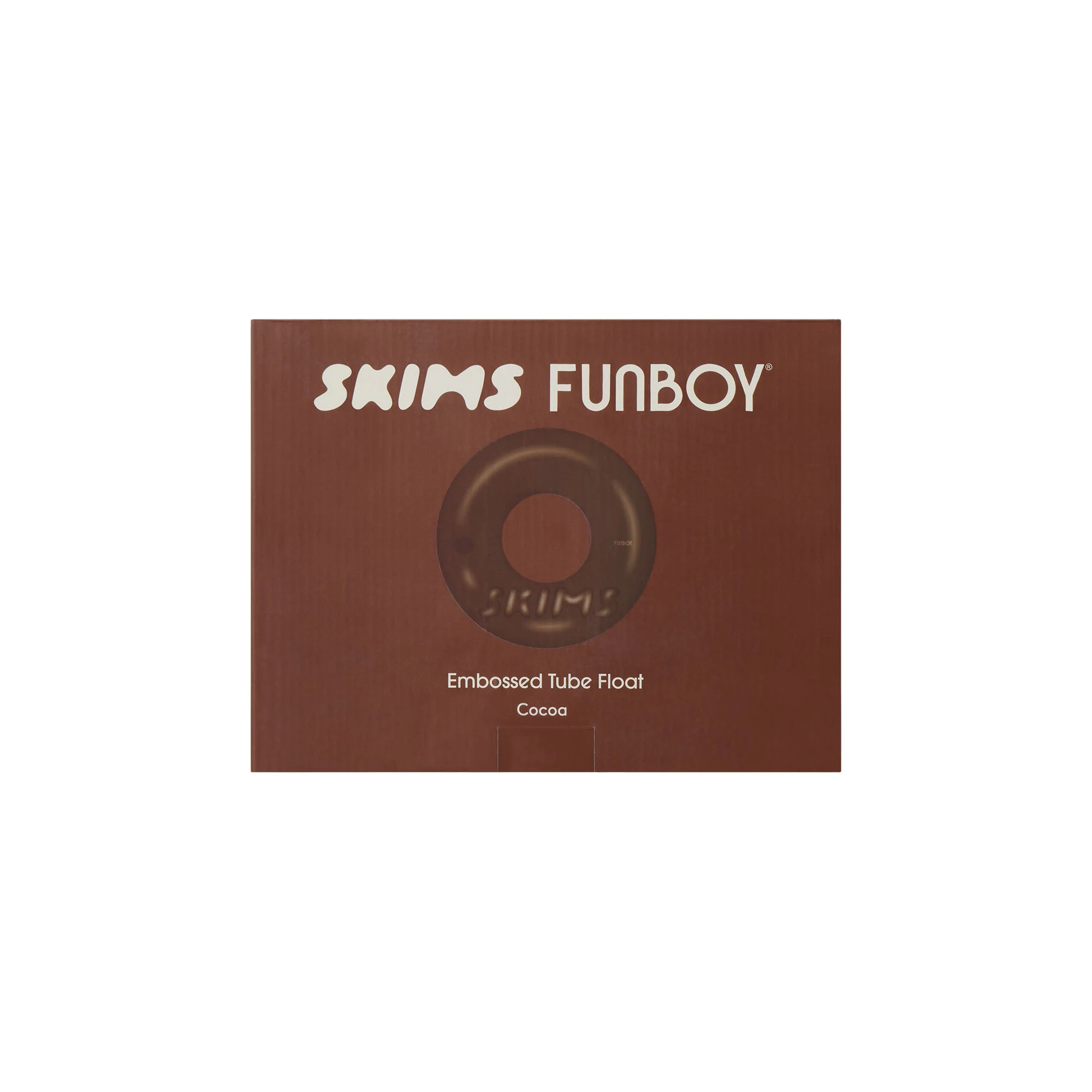 FUNBOY X SKIMS EMBOSSED TUBE FLOAT | COCOA ADDITIONAL FABRIC DETAILS